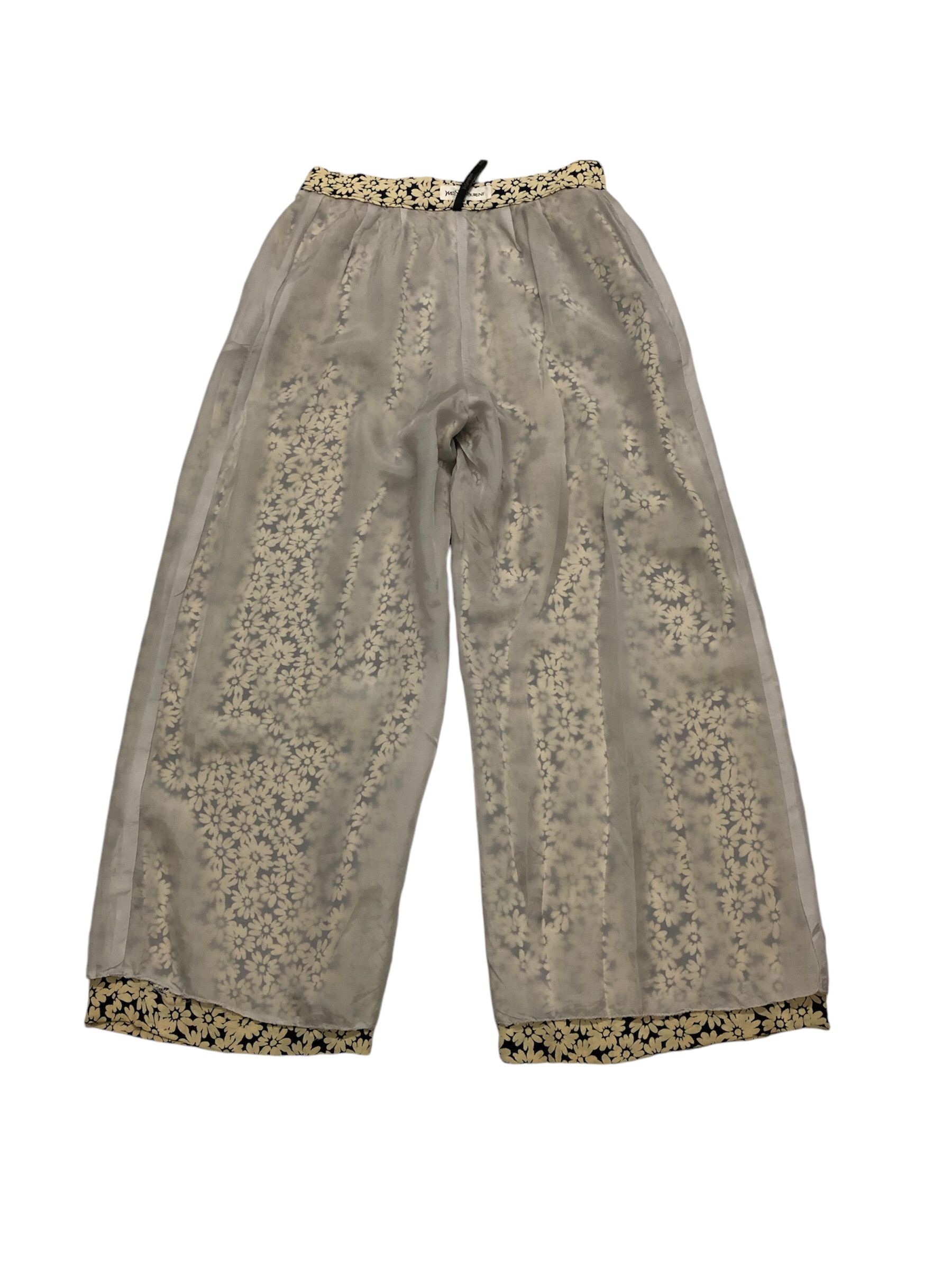 Designer × Yves Saint Laurent Vintage Yves Saint Laurent Rayon Floral Size 25" / US 0 / IT 36 - 15 Thumbnail