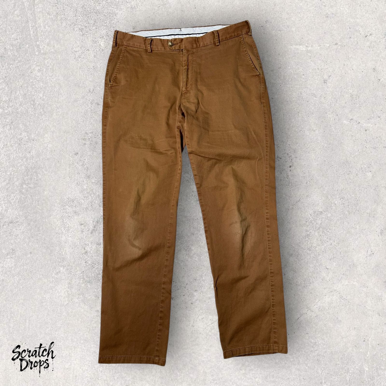 Peter Millar Peter Millar Men's Brown Chino Pants Size 35 Casual Trousers Size US 35 - 1 Thumbnail