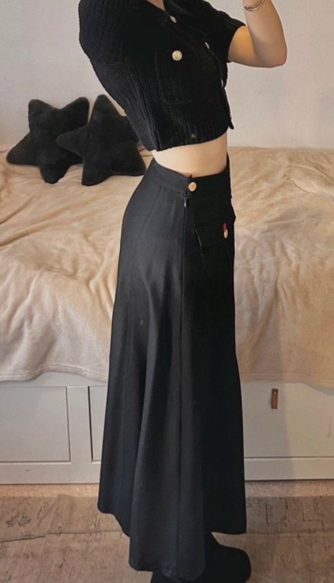 Versace × Vintage Versace Vintage Office Siren Slit Skirt (midi) - Black Size 26" / US 2 / IT 38 - 8 Thumbnail