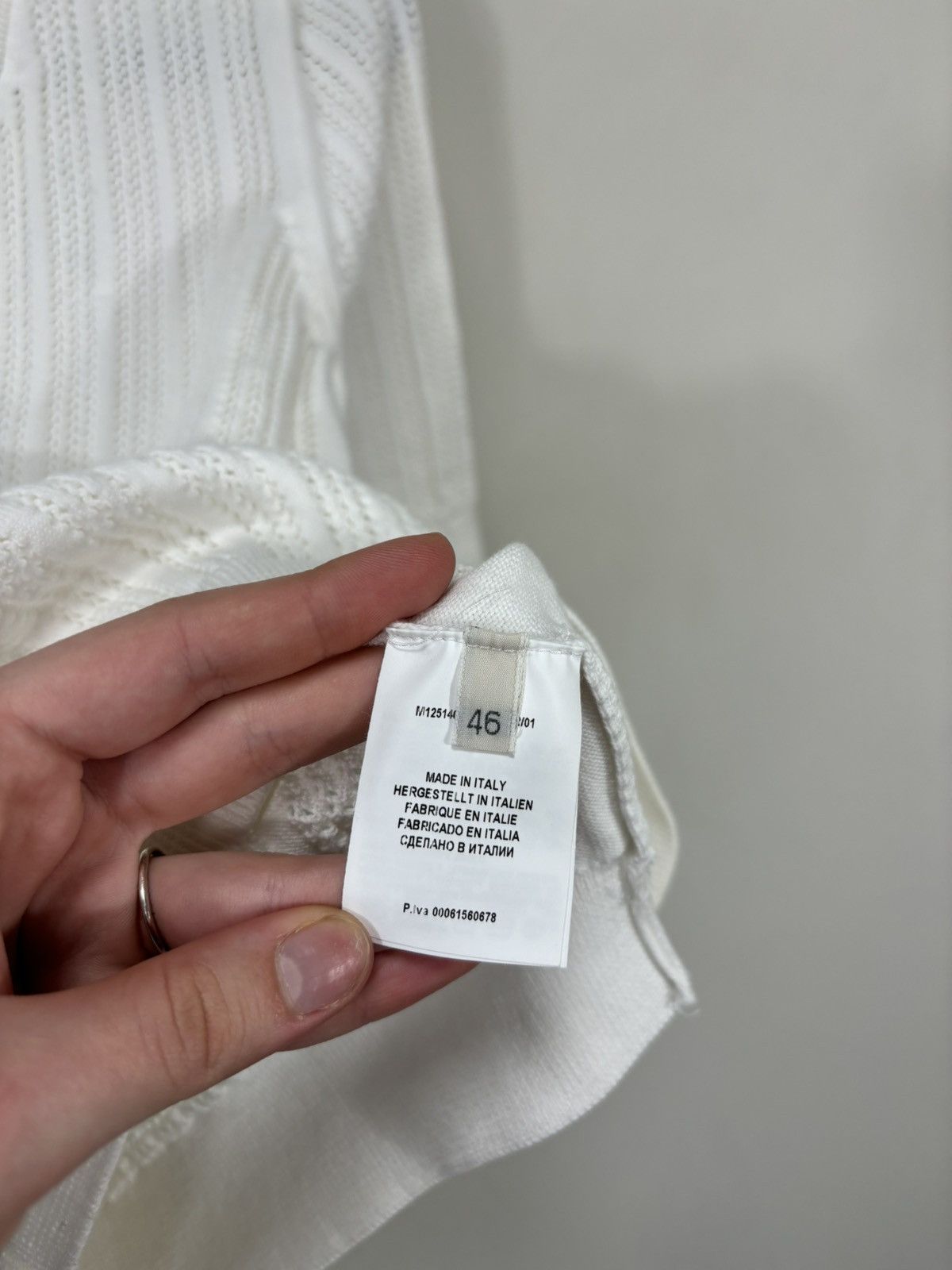 Gran Sasso Gran Sasso 1952 White Knitted V-Neck Short Sleeve Sweater Size L / US 10 / IT 46 - 11 Thumbnail