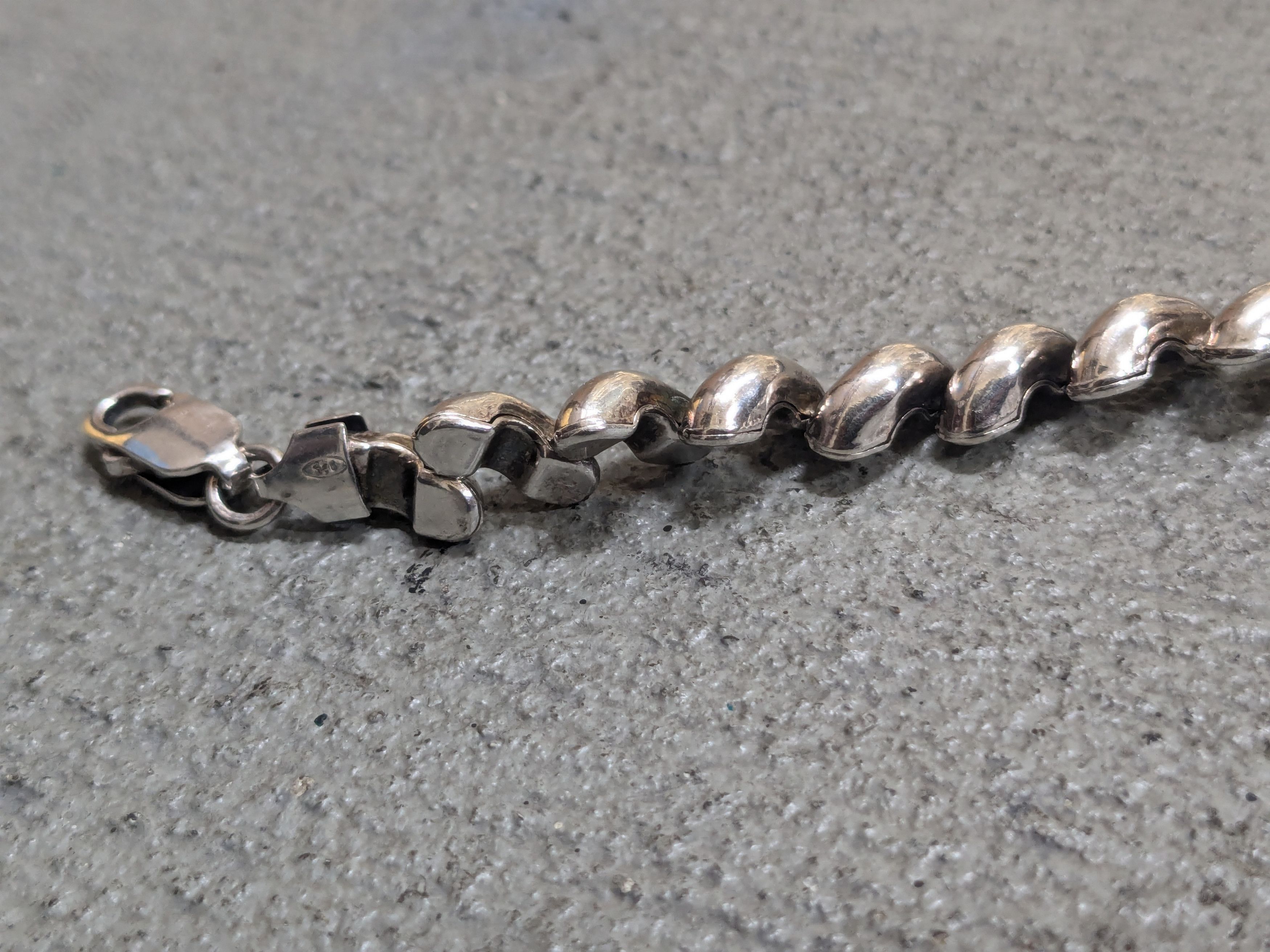 Sterling Silver Vintage Sterling Silver Bracelet San Marco Marcaroni Italy Size ONE SIZE - 6 Thumbnail