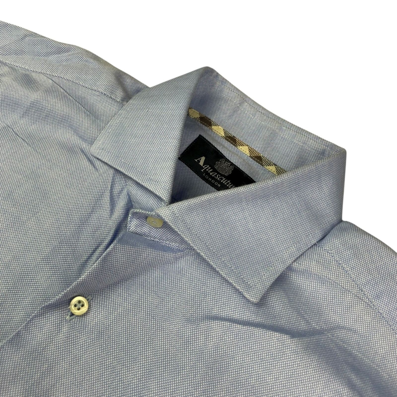 Aquascutum Aquascutum Men's 100% Cotton Dress Shirt Blue • Size 42 | 16 Size US L / EU 52-54 / 3 - 1 Thumbnail