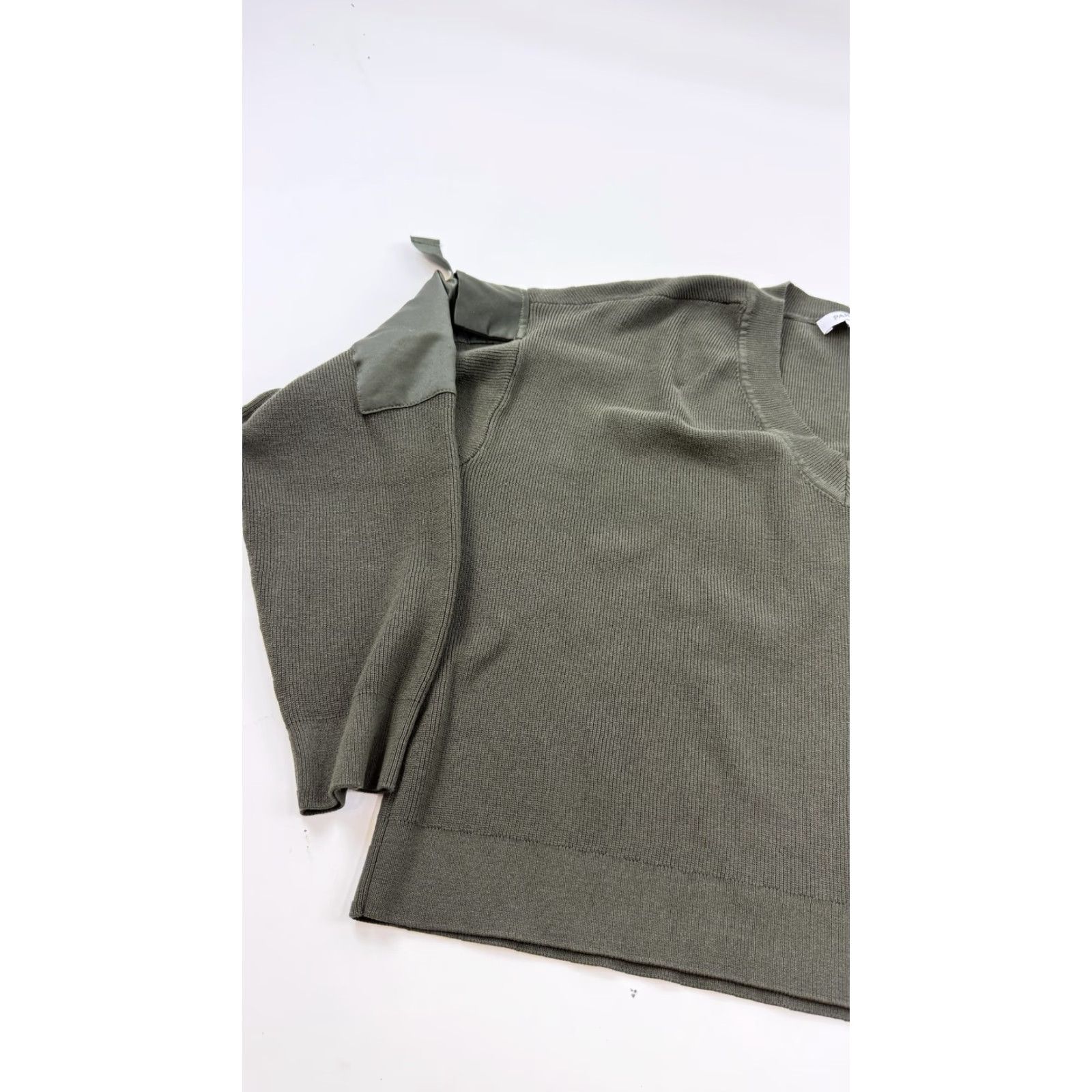 Parker Parker Sweater Womens Large Olive Green V Neck Rib Knit Long Sleeve Pullover Size L / US 10 / IT 46 - 3 Thumbnail