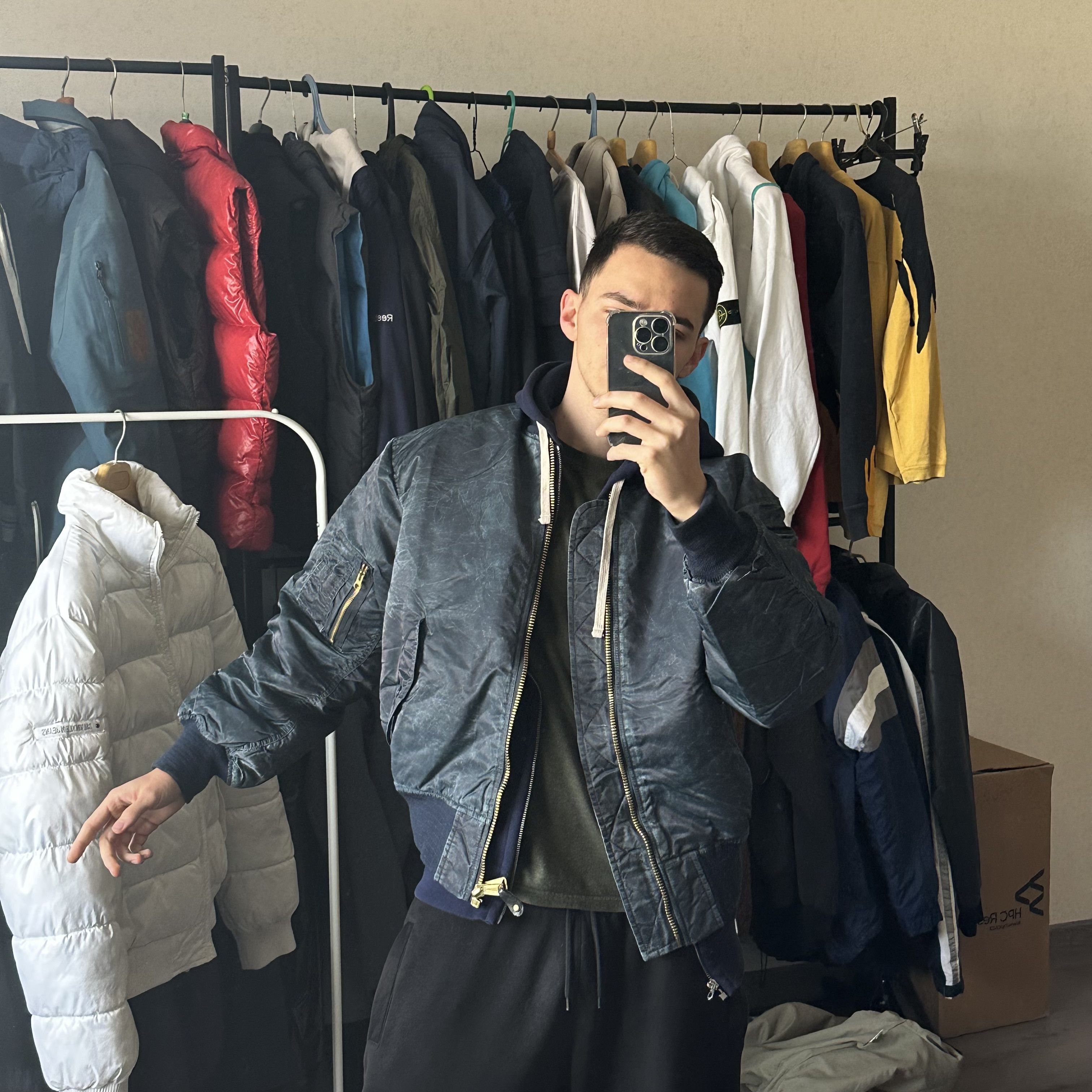 Japanese Brand × Vintage Garment Dyed Nylon Avant Garde Bomber Jacket Vintage y2k Size US L / EU 52-54 / 3 - 9 Thumbnail
