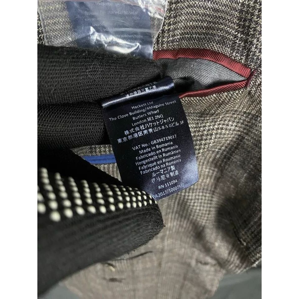 Hackett MINT! Hackett Men's Brown Wool Silk Linen Blazer Sportcoat J Size 52R - 11 Thumbnail