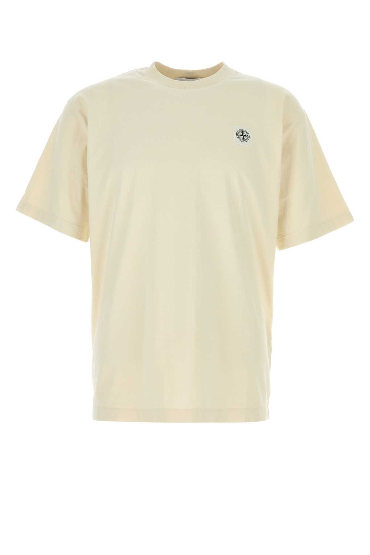 Stone Island Cream Cotton T-Shirt Size US M / EU 48-50 / 2 - 1 Thumbnail