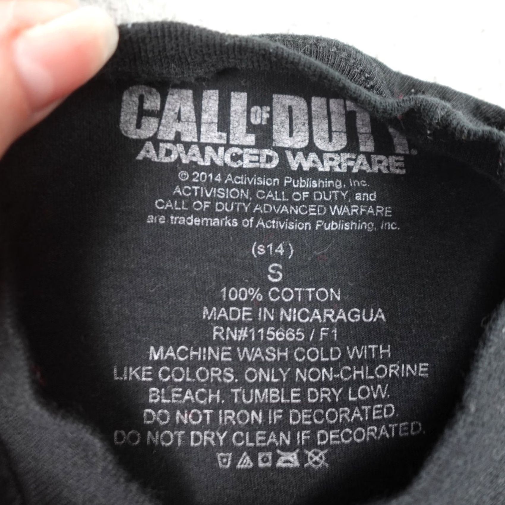 Vintage Call of Duty Advanced Warfare Shirt Mens Small Black Gamer Tee Video Game 2014 Size US S / EU 44-46 / 1 - 2 Thumbnail
