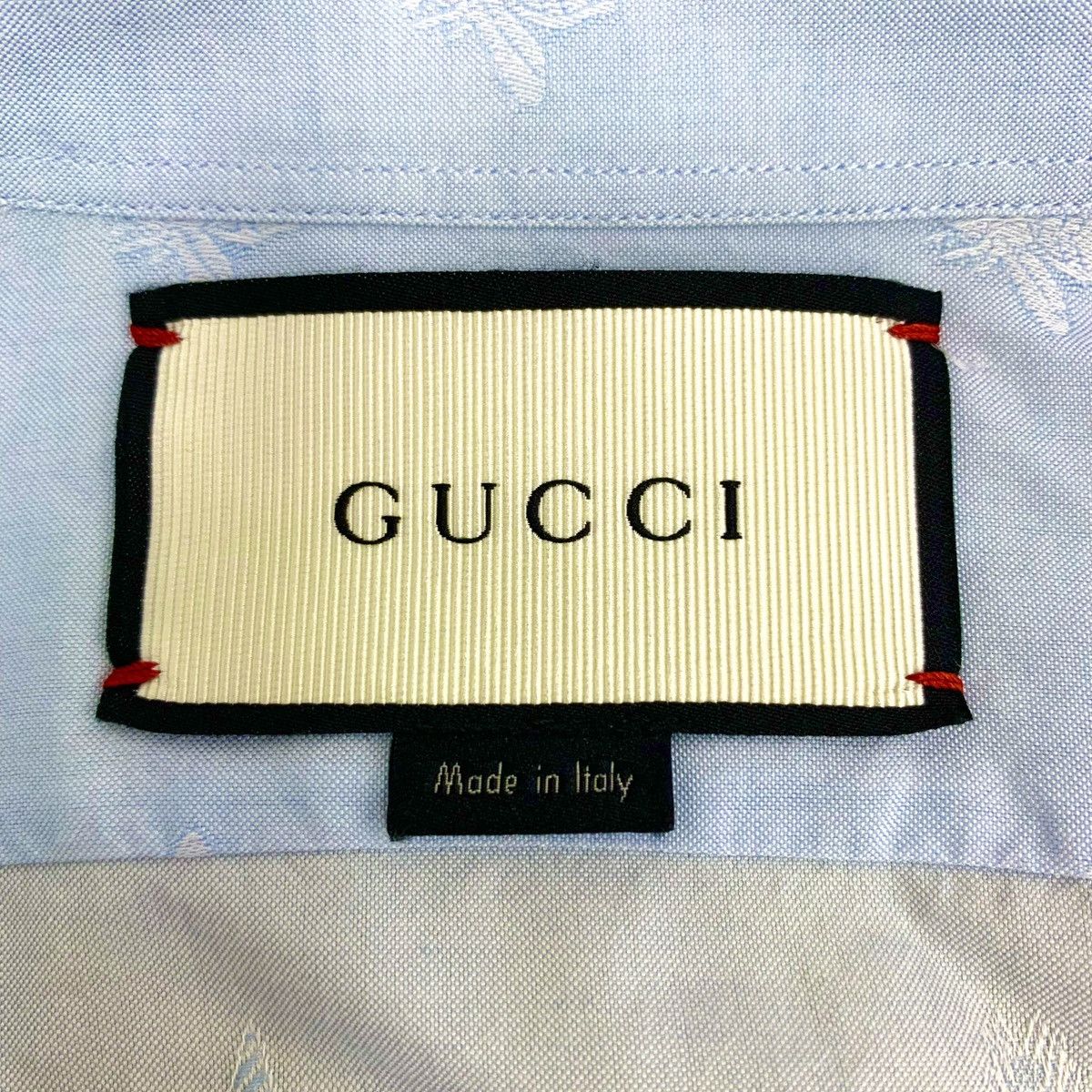 Gucci Gucci Light Blue Bee Embroidered Long Sleeve Shirt K26WX Size M / US 6-8 / IT 42-44 - 5 Thumbnail