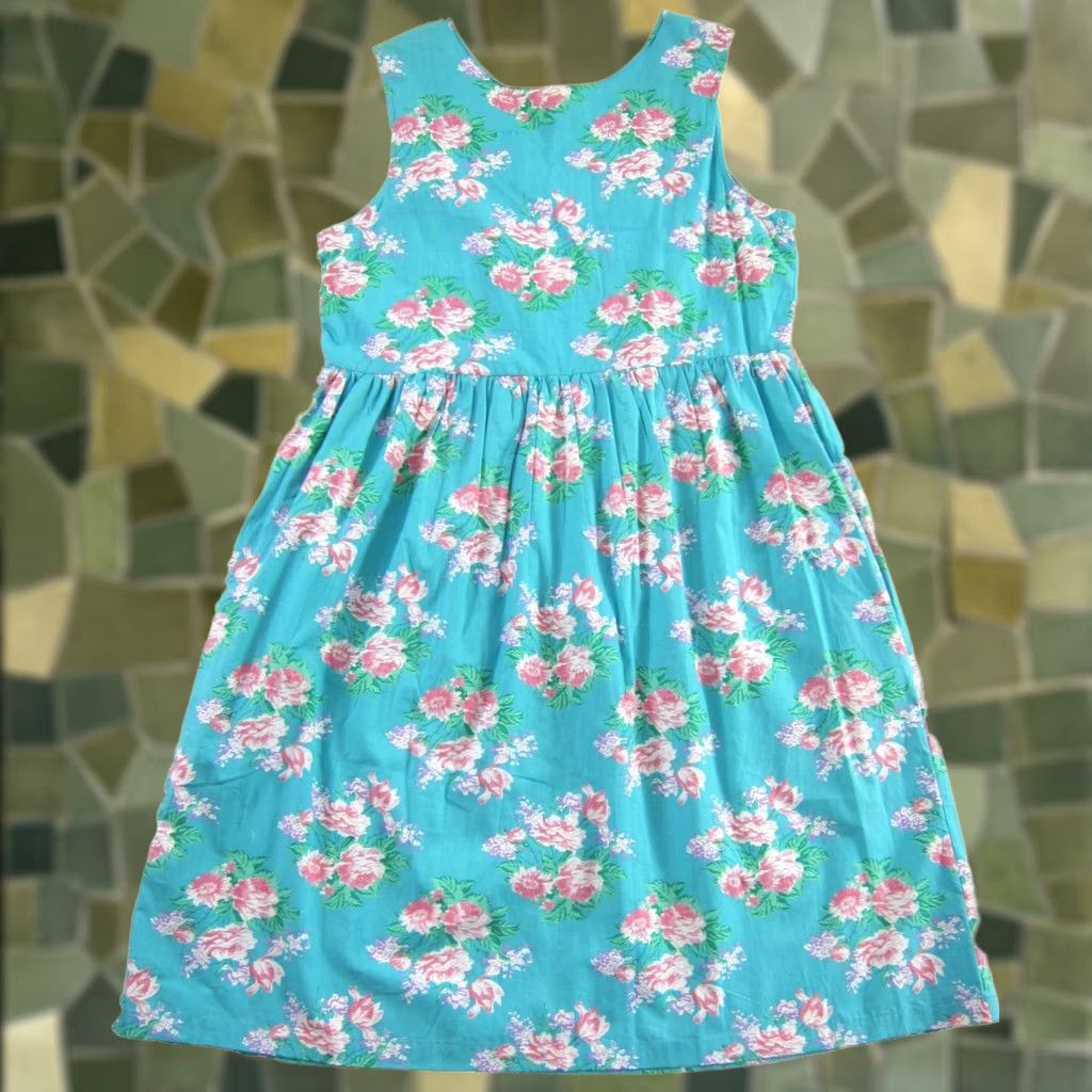 Vintage VTG Carriage Court Cotton Pink Floral Tank Sun Dress M Size M / US 6-8 / IT 42-44 - 1 Thumbnail
