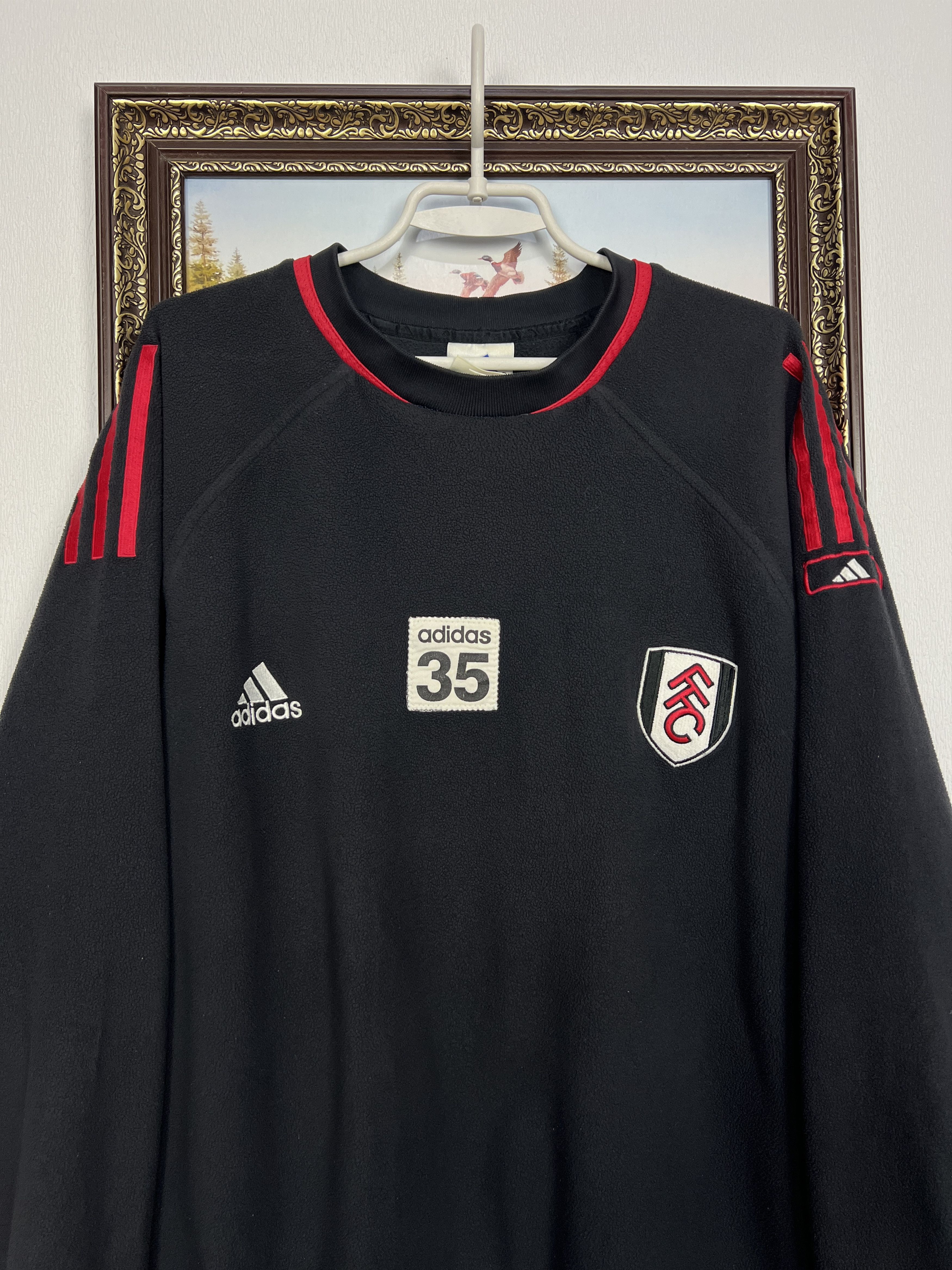 Adidas Fulham Football Player Issue Fleece Sweatshirt Jacket Size US XL / EU 56 / 4 - 2 Thumbnail