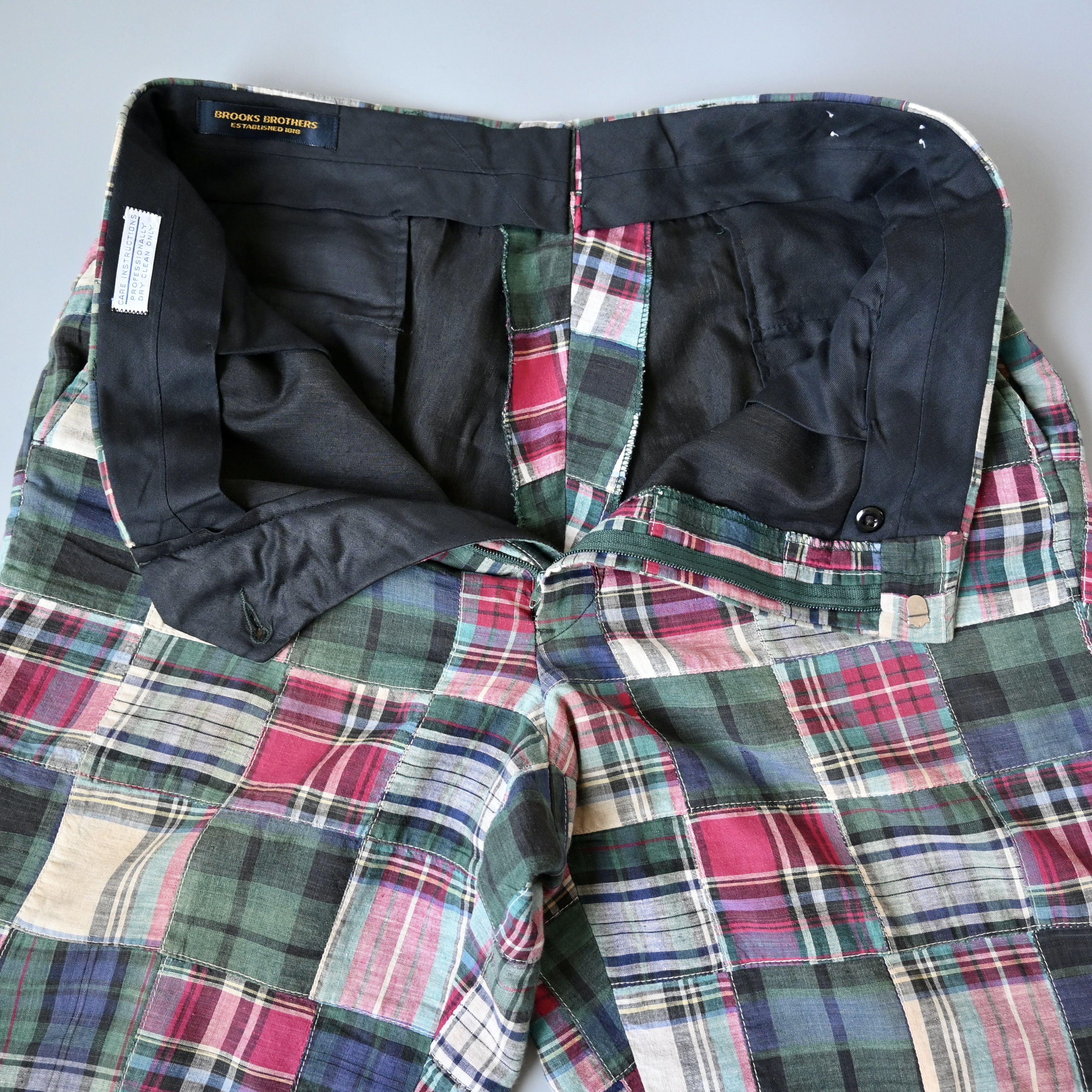 90’s～ BROOKS BROTHERS Patchwork Pants 1990s Brooks Brothers authentic madras patchwork trousers