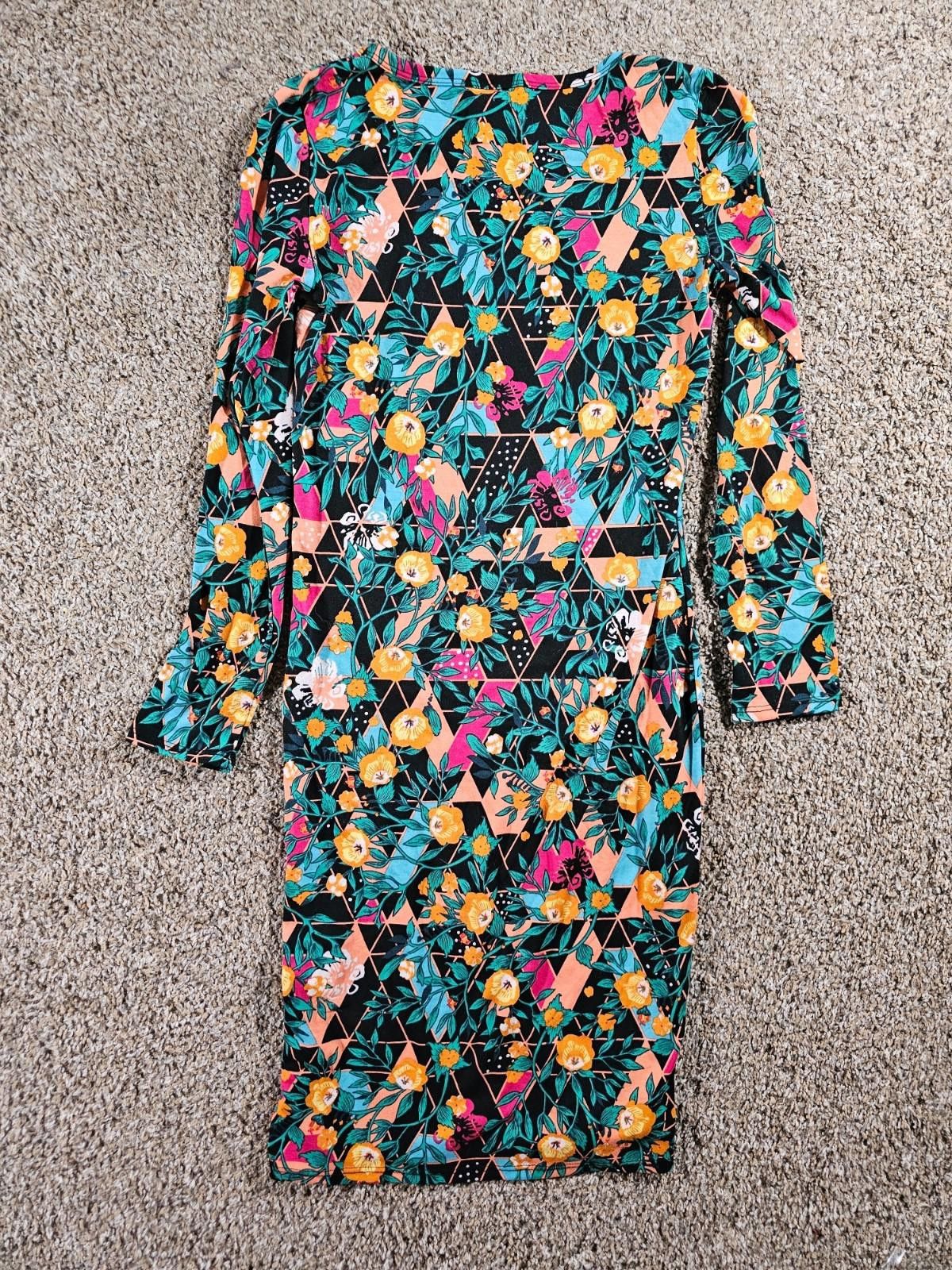 Other Lularoe Argyle Floral Dress XS Size XS / US 0-2 / IT 36-38 - 6 Thumbnail