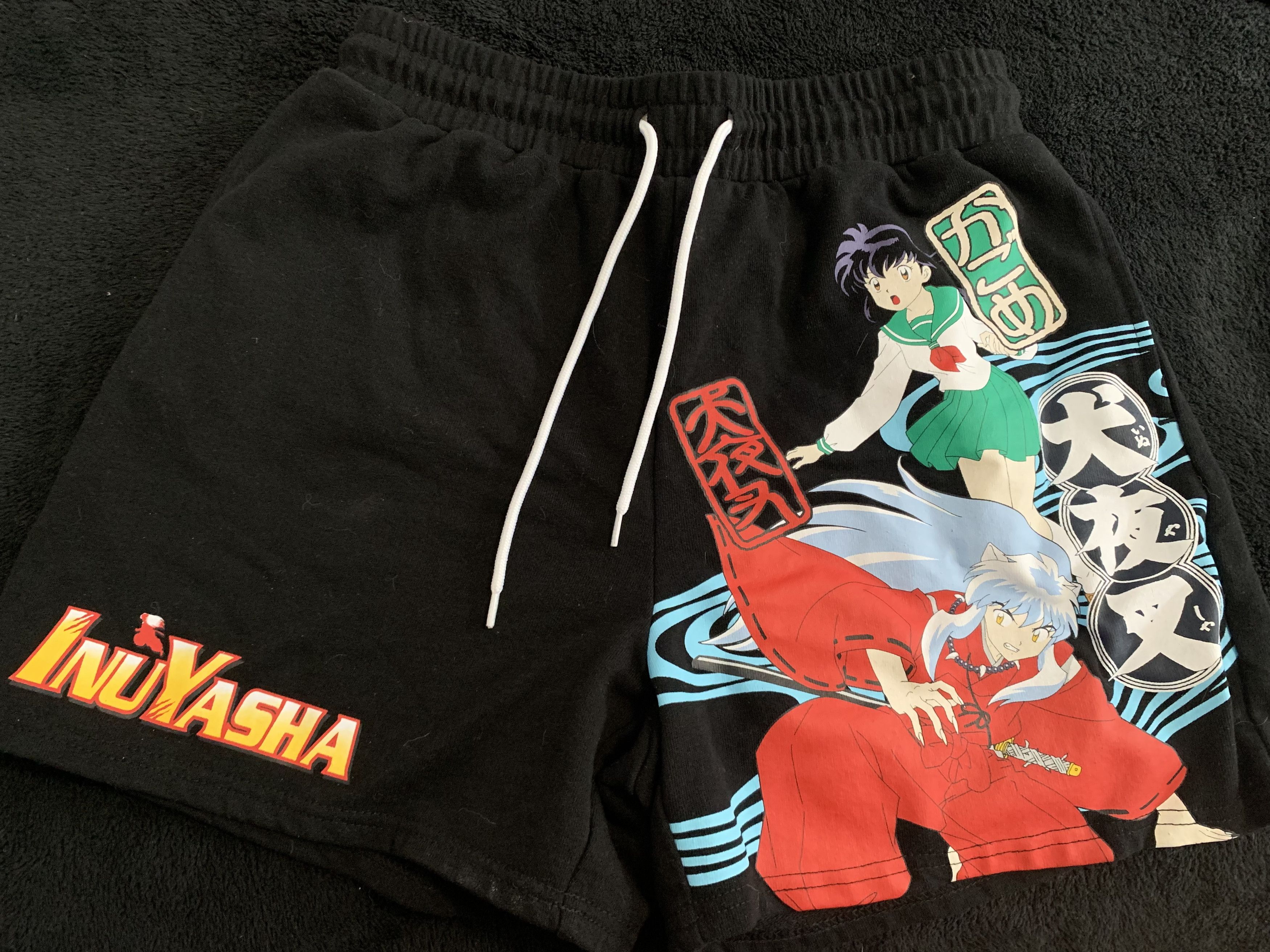 Anime INUYASHA Cotton Shorts ⊛ BLACK ⊛ Basically New Size US 29 - 2 Thumbnail