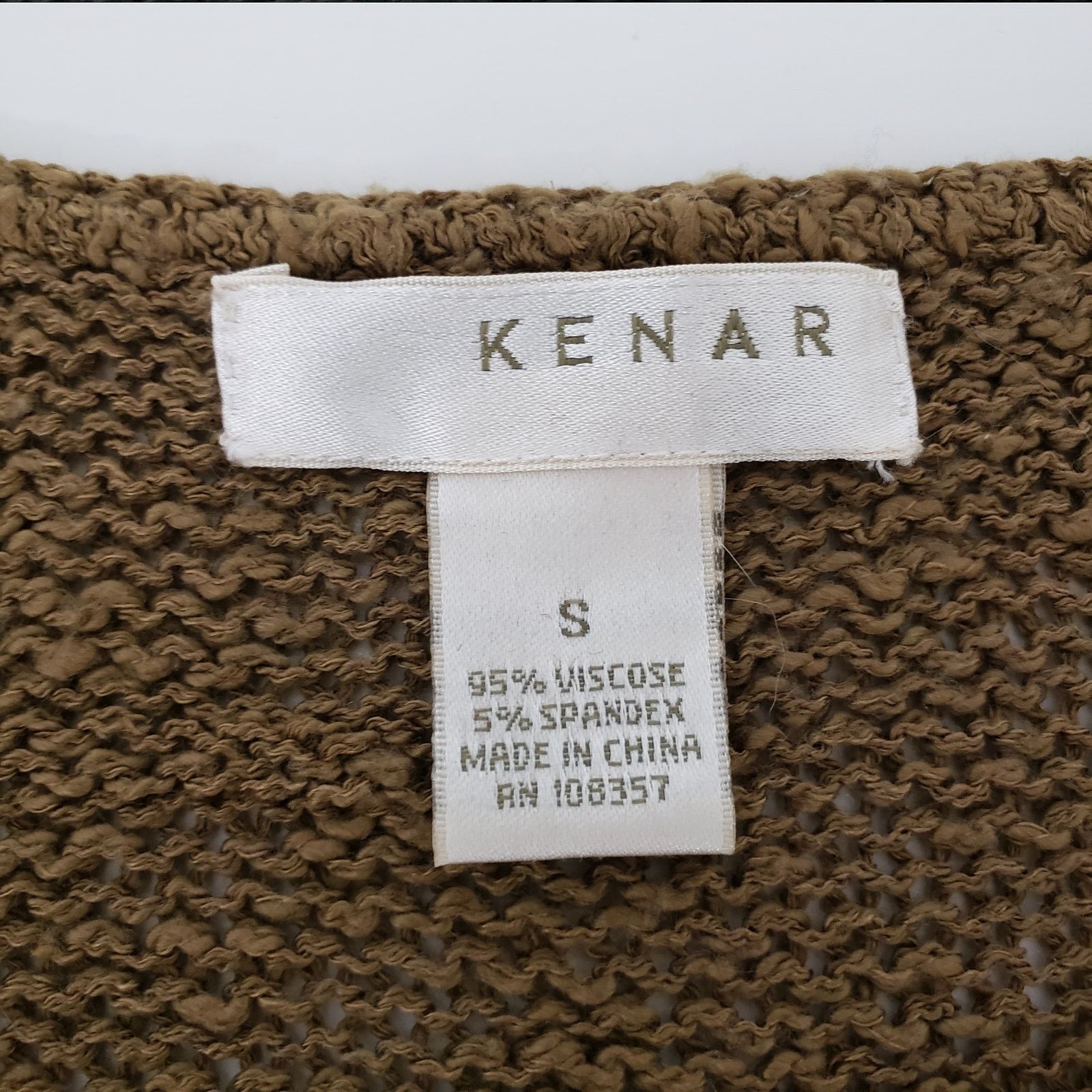 Other Kenar Sleeveless Knit Tank Top Wood Tone Rings Embellishment Size S / US 4 / IT 40 - 7 Thumbnail