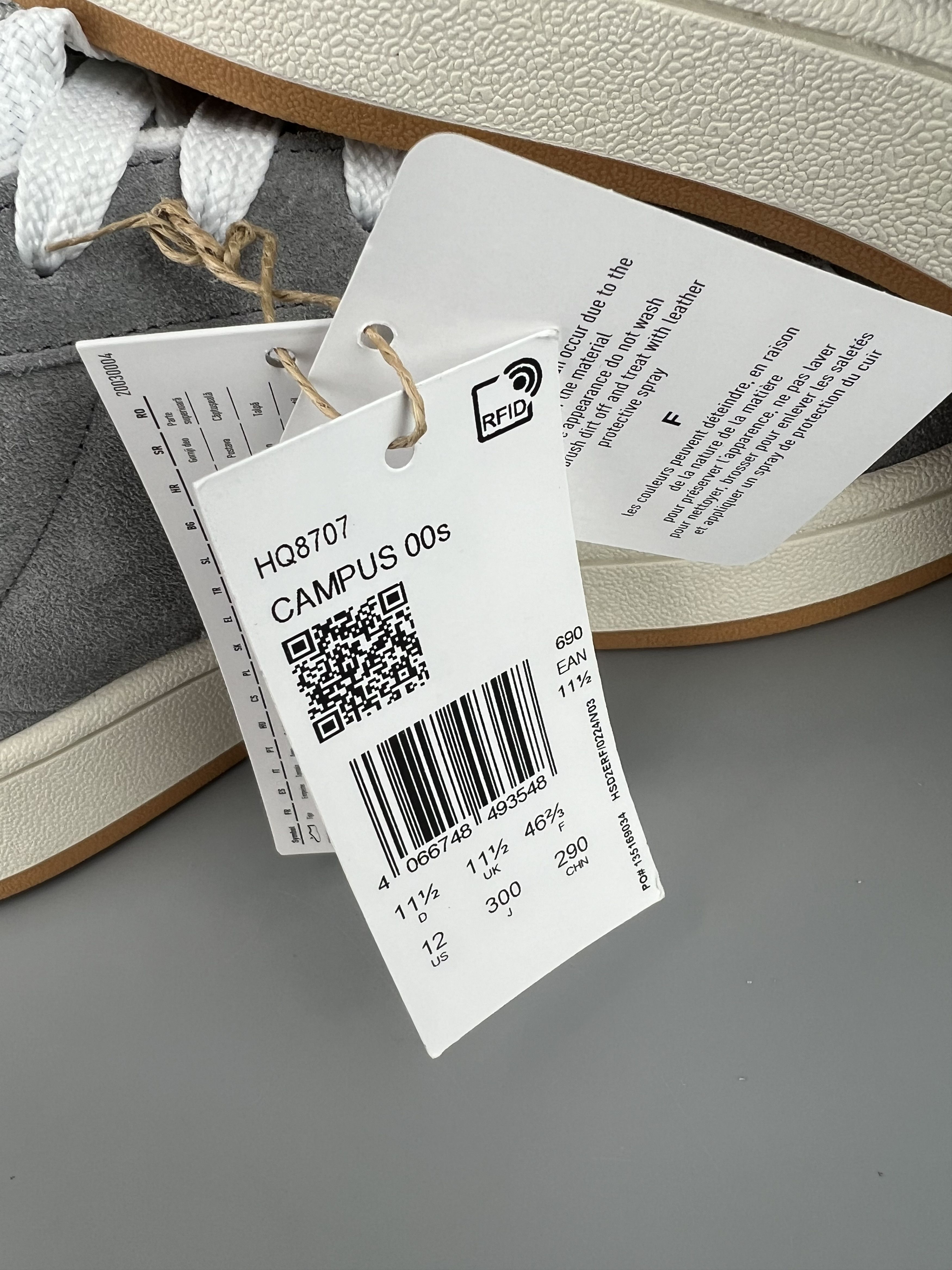 Adidas Adidas Campus 00s Men's Gray White Gum Size US 12 / EU 45 - 7 Thumbnail