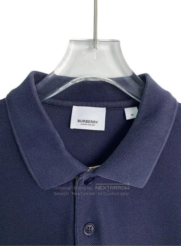 Burberry Burberry Men's Navy Cotton Polo Shirt. Size US M / EU 48-50 / 2 - 3 Thumbnail