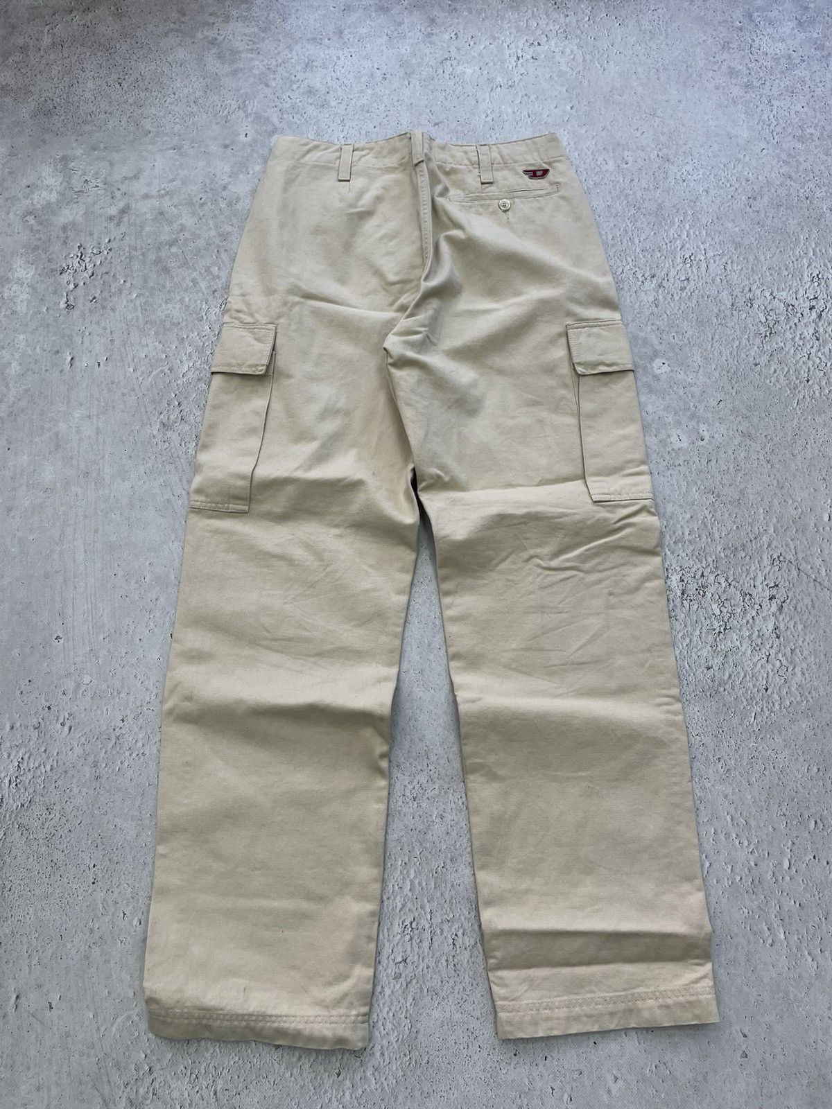 Diesel Rare baggy beige cargo pants y2k fashion Diesel Size US 31 - 10 Thumbnail