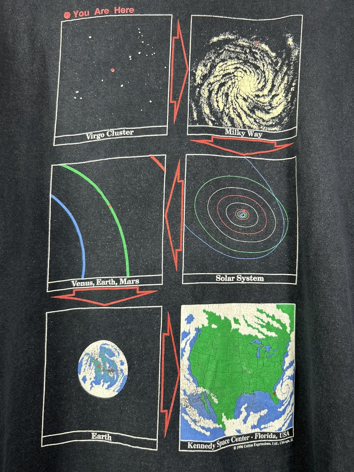 Vintage Vintage 1996 Limited Cotton Expressions Space T-Shirt Size L Size US L / EU 52-54 / 3 - 7 Thumbnail