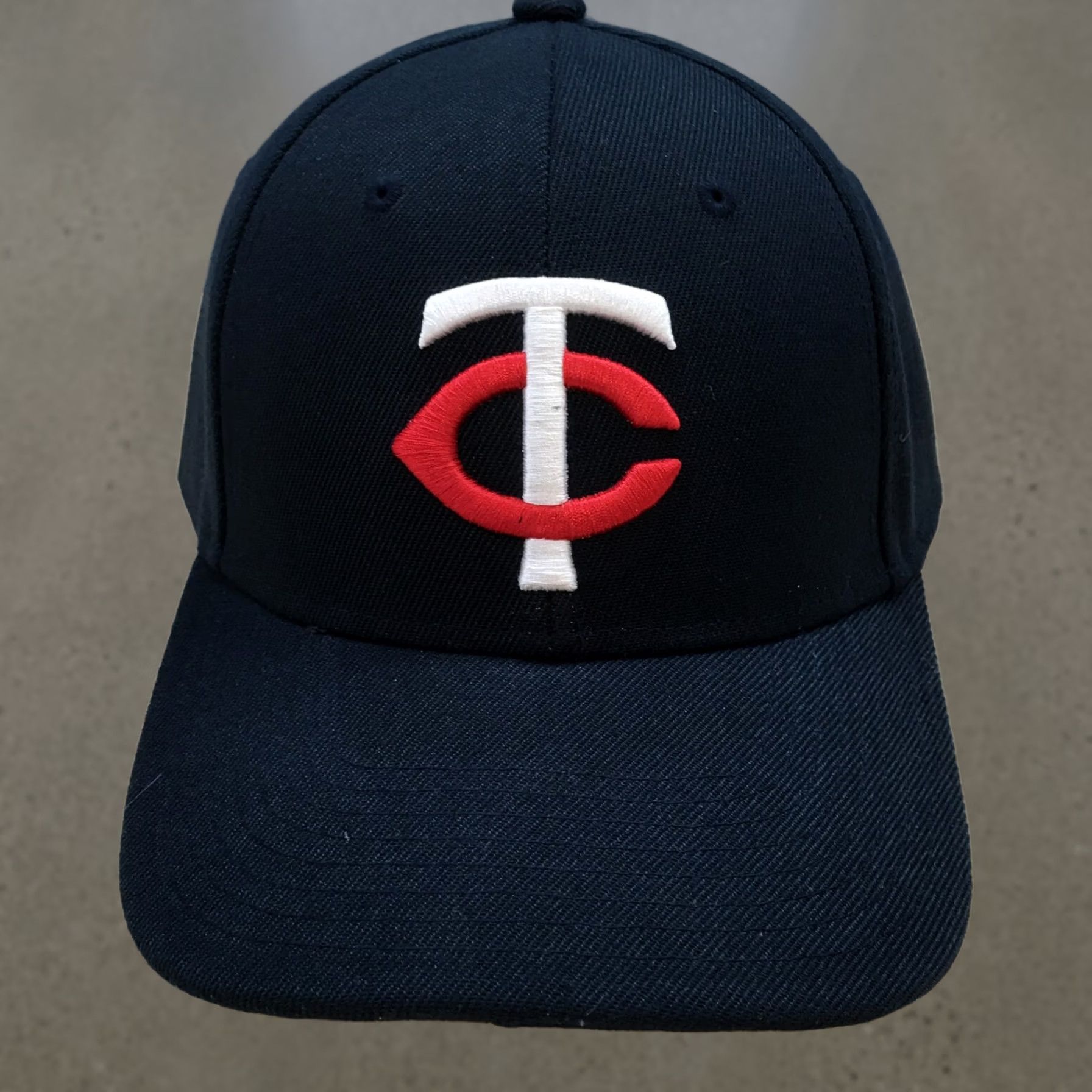 Twins Minnesota Twins Baseball Hat Mens Black One Size Curved Brim Embroidered Logo Size ONE SIZE - 1 Thumbnail