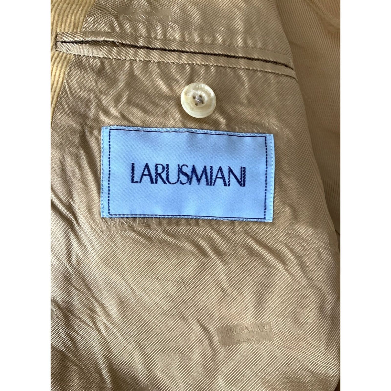 Vintage Larusmiani Milano Corduroy Jacket Luxury Designer Mens 54 (44R US) Yellow Sport Coat Classic Italian Size US S / EU 44-46 / 1 - 3 Thumbnail