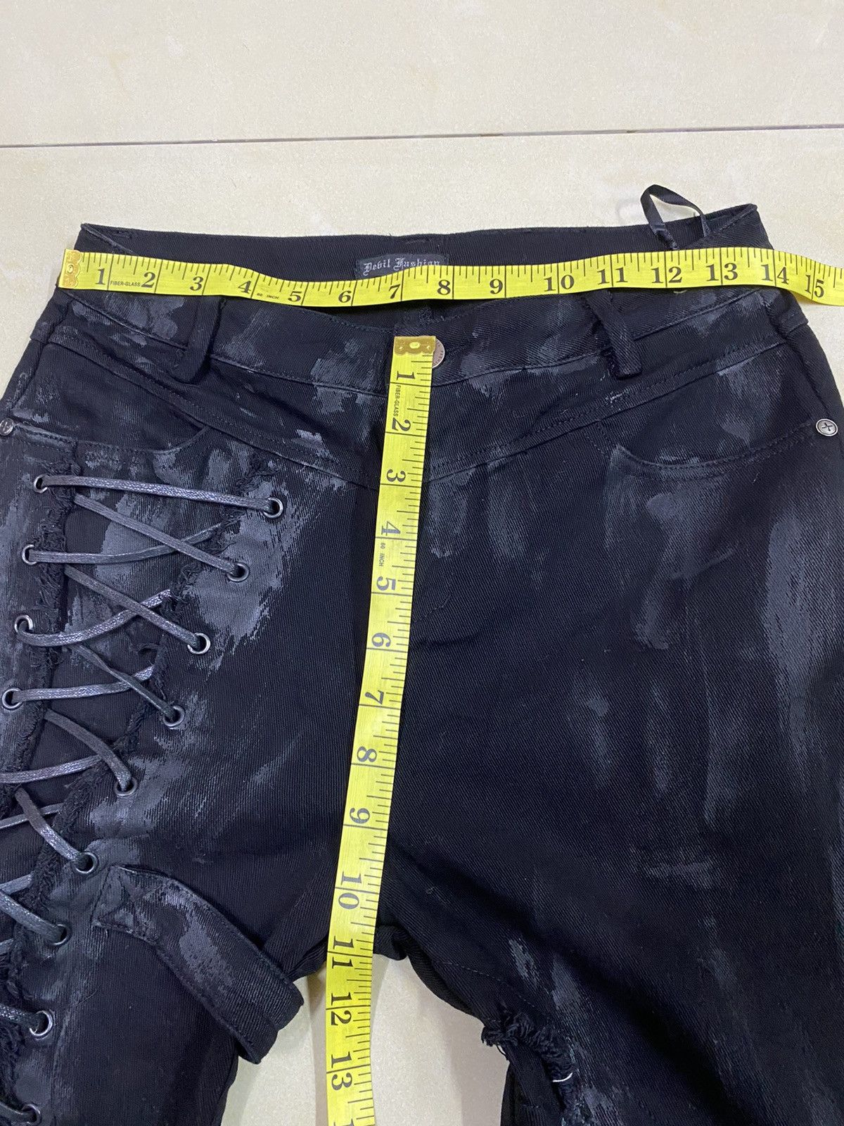 14th Addiction × Japanese Brand × Yasuyuki Ishii Punk🔥Devil Fashion Bondage Denim Size 28" / US 6 / IT 42 - 13 Thumbnail