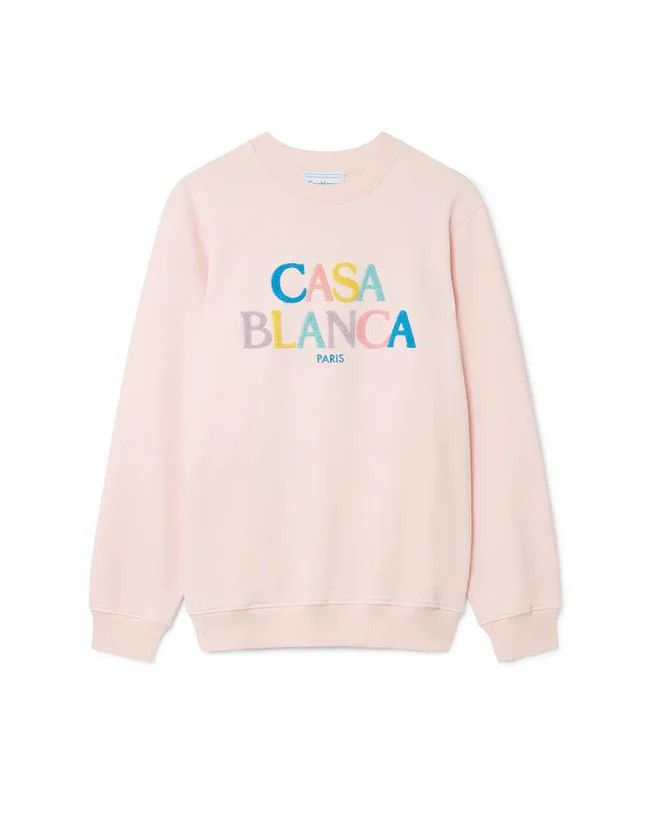o1mle0326 Chenille Embroidered Sweatshirt Stacked Logo