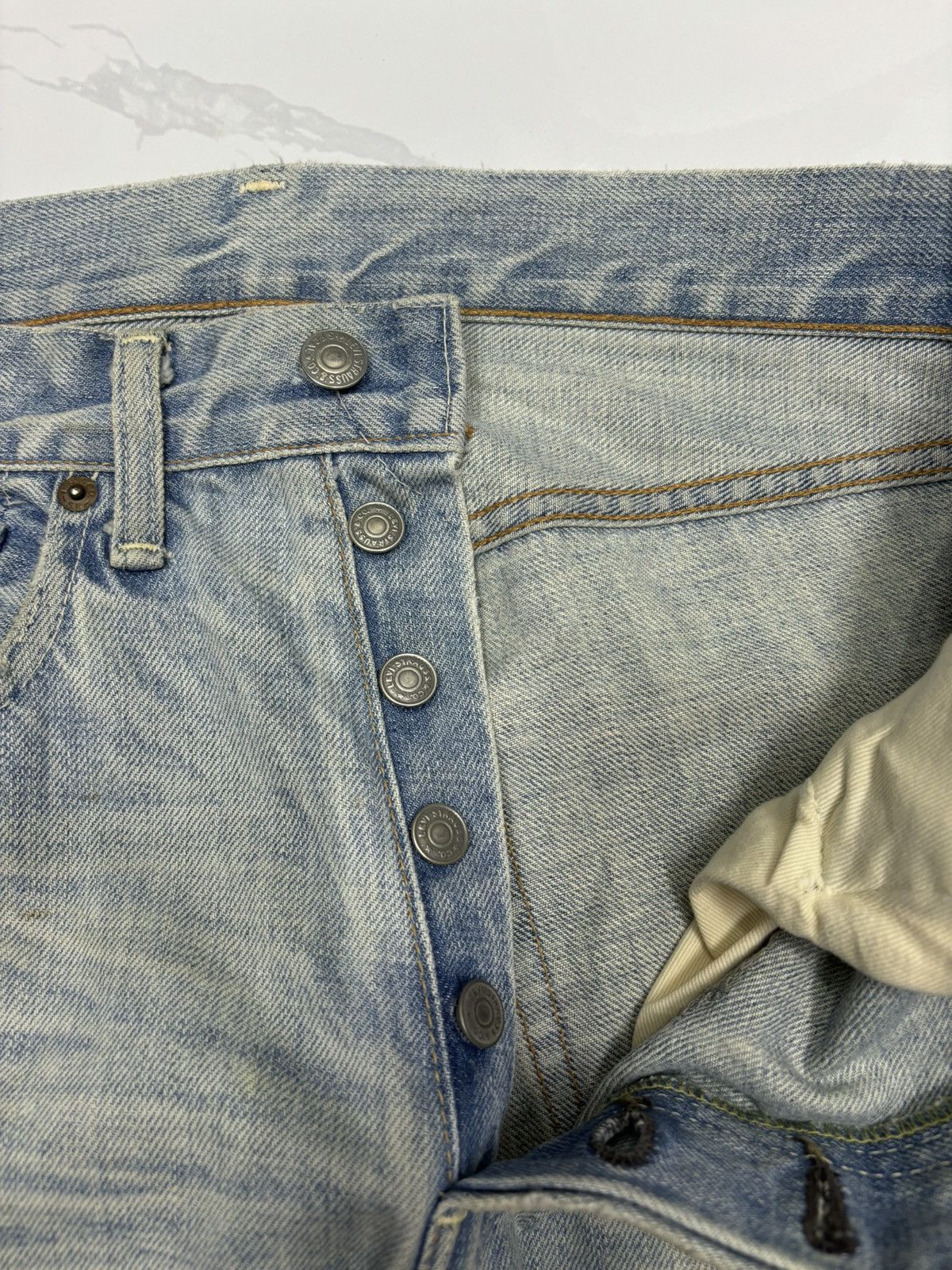 Japanese Brand × Levi's × Vintage Vintage Levis 501 Selvedge Zipper Flare Distress Denim Jeans Size US 30 / EU 46 - 12 Thumbnail