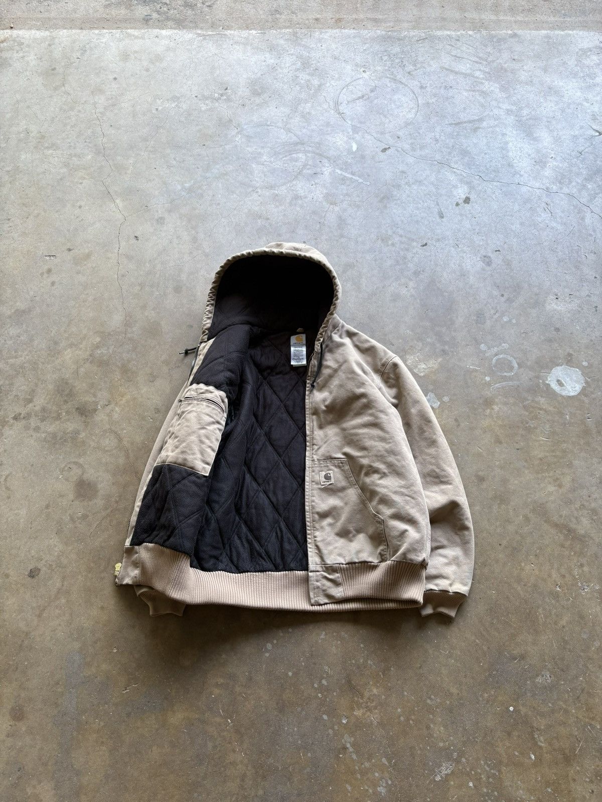 Vintage Vintage 2000s Carhartt Baige Streetwear Baggy Zip Up Jacket Size US M / EU 48-50 / 2 - 2 Thumbnail