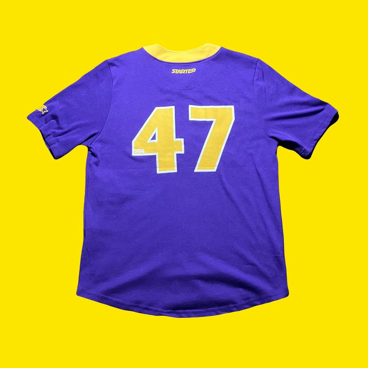 NBA × Starter STARTER Los Angeles Lakers Baseball Style Jersey NWT Size US L / EU 52-54 / 3 - 2 Thumbnail