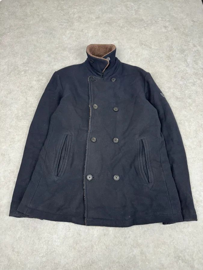 Armani 2000s Armani Navy Wool Peacoat Jacket Size US M / EU 48-50 / 2 - 4 Thumbnail