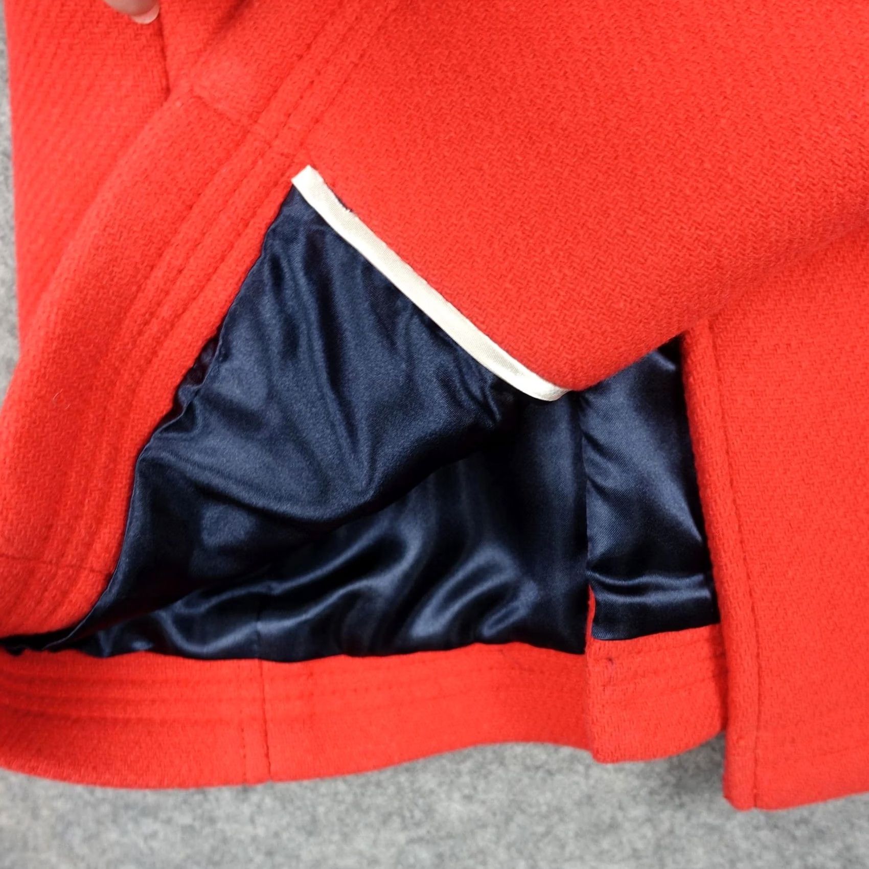 J.Crew J.Crew Coat Womens 2 Red Pea Coat Double Breasted Wool Storm Nello Gori Stadium Cloth Quick Reference: Not applicable Size XS / US 0-2 / IT 36-38 - 6 Thumbnail