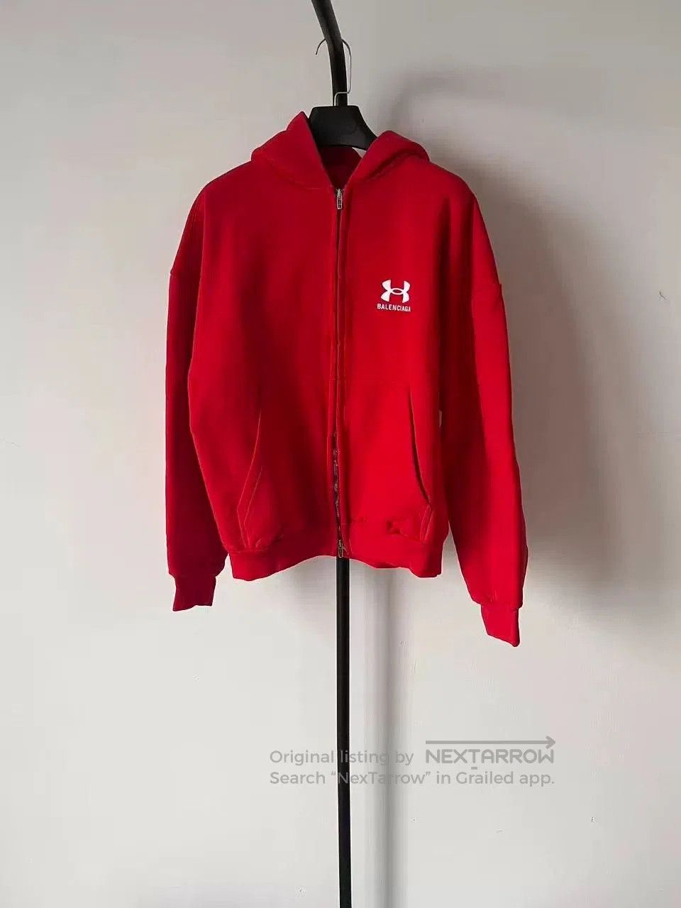 Balenciaga Balenciaga x Under Armour Red Hoodie. Size US S / EU 44-46 / 1 - 1 Thumbnail