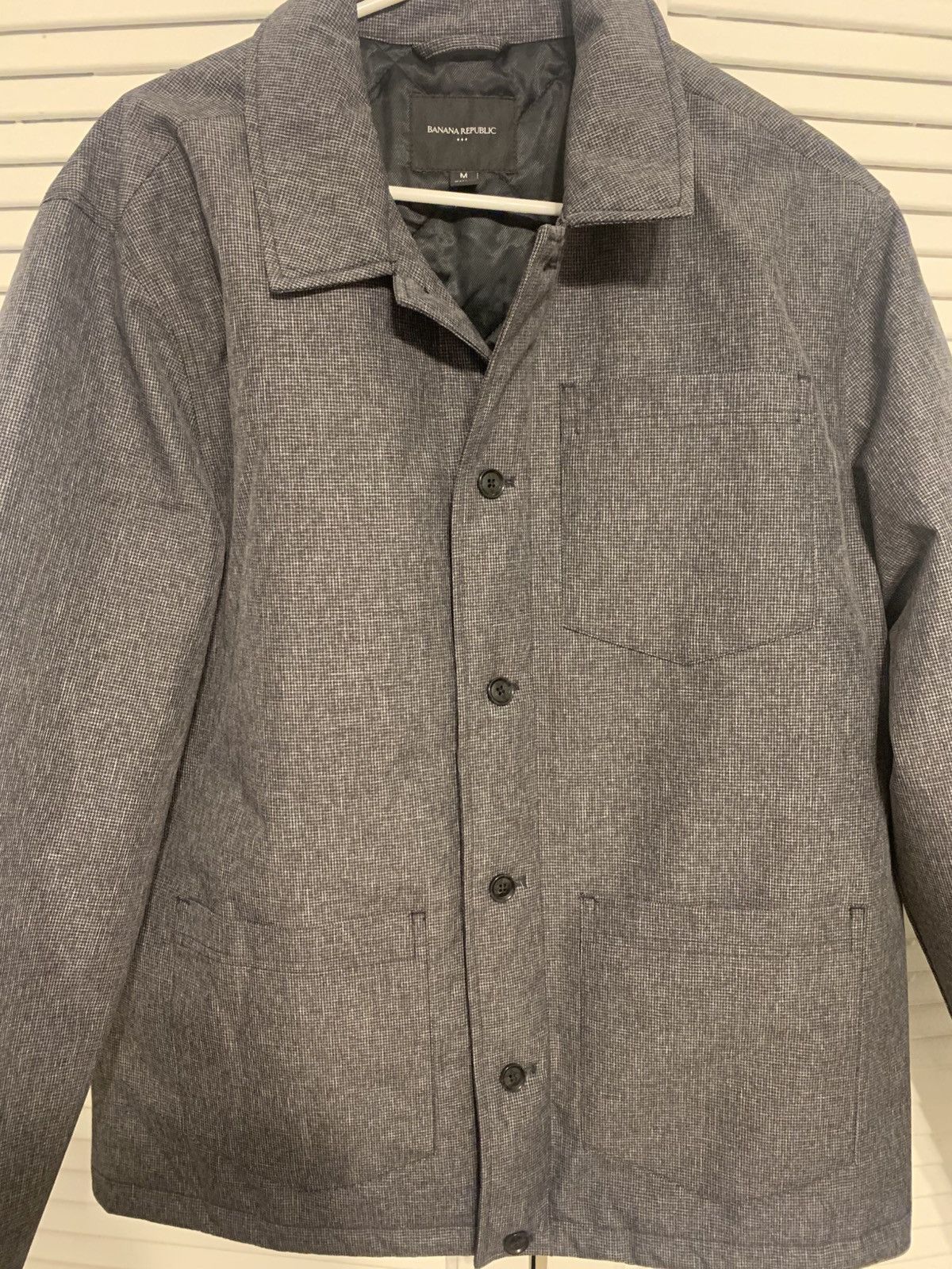 Banana Republic Gray Banana Republic Button-Up Jacket Size US M / EU 48-50 / 2 - 3 Thumbnail
