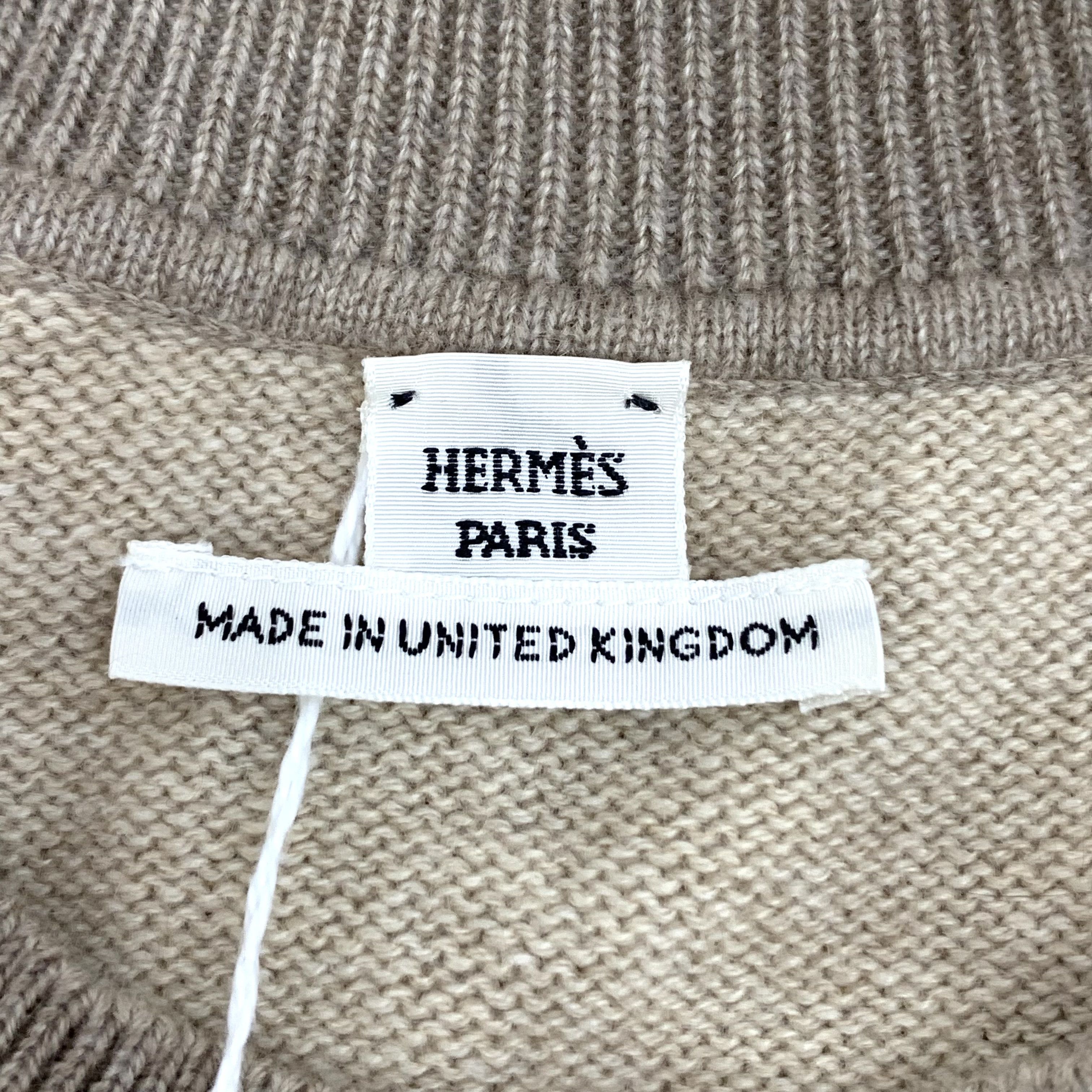 Hermes Hermès Colorblock Jacquard Cashmere Sweater (40) Size US XXS / EU 40 - 4 Thumbnail