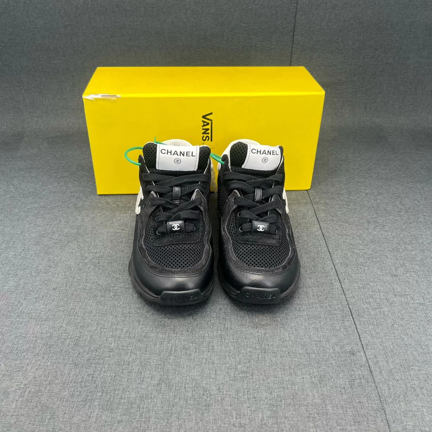 Chanel Chanel Double C Black and White Sneakers Size US 6 / IT 36 - 1 Thumbnail
