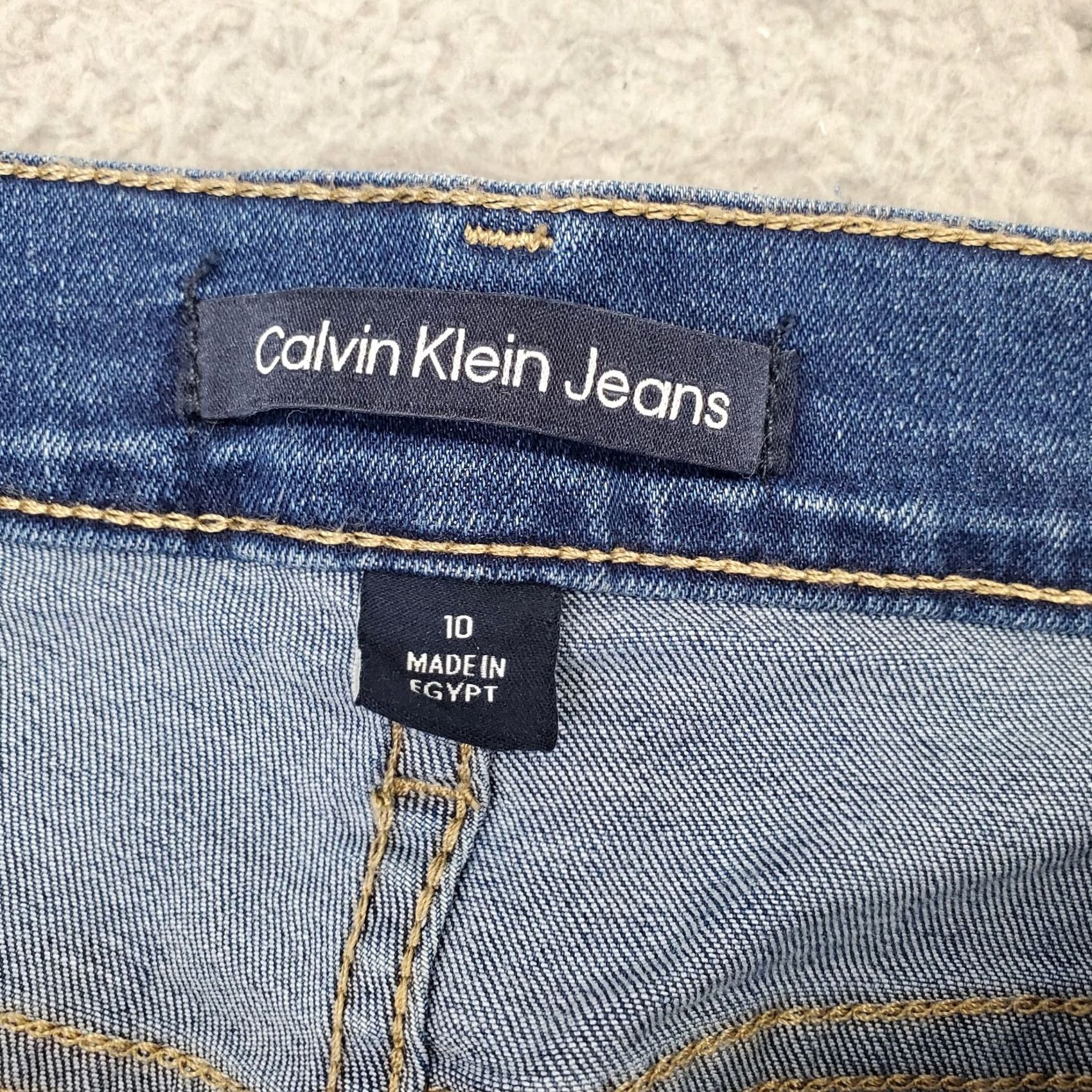 Calvin Klein Calvin Klein Jeans Womens 10 Blue Denim Stretch High Waisted Skinny Leg Shirt Size 32" / US 10 / IT 46 - 7 Thumbnail