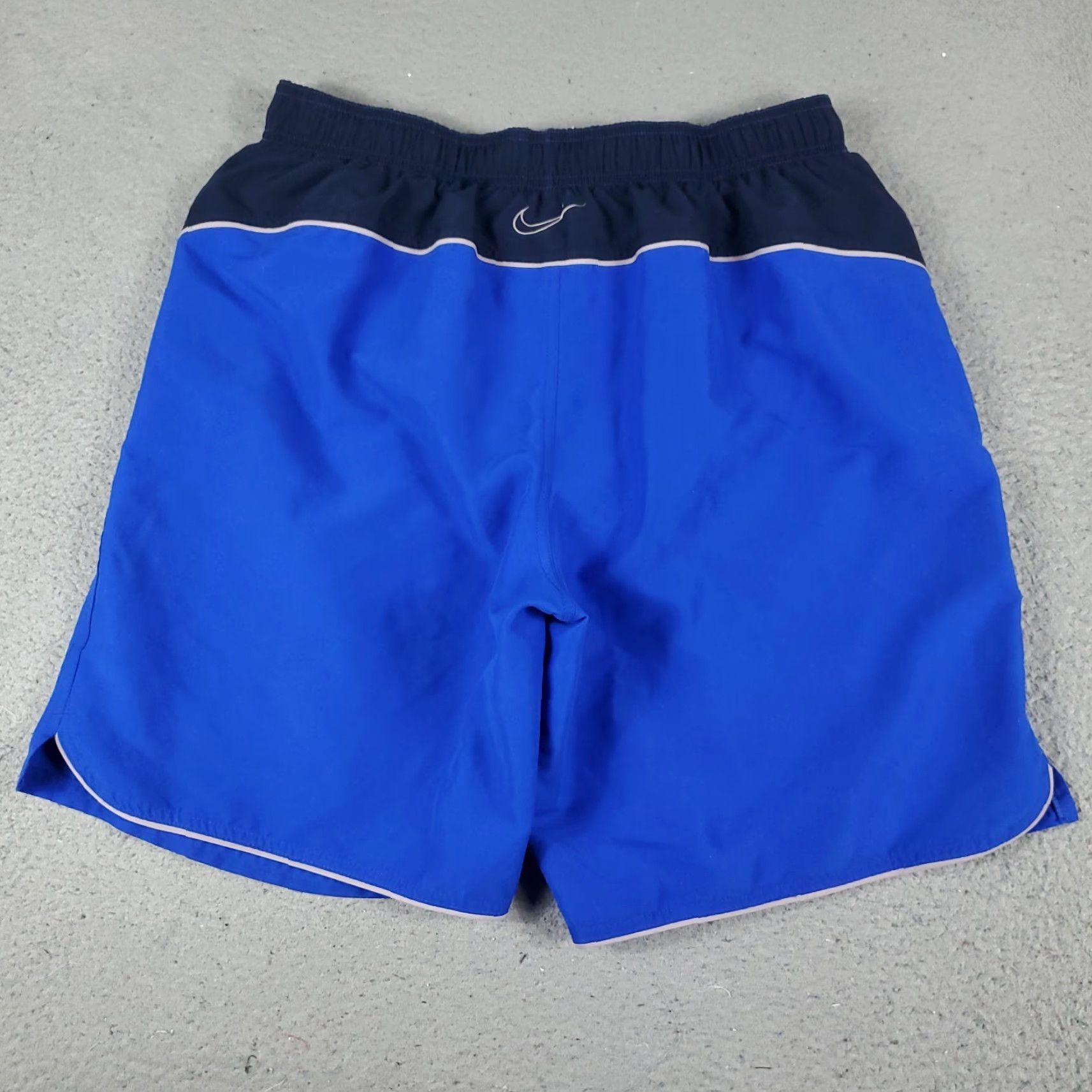 Nike Nike Shorts Bottom Mens Large Blue Swoosh Lace Tie Beach Trunks Size US 33 - 6 Thumbnail