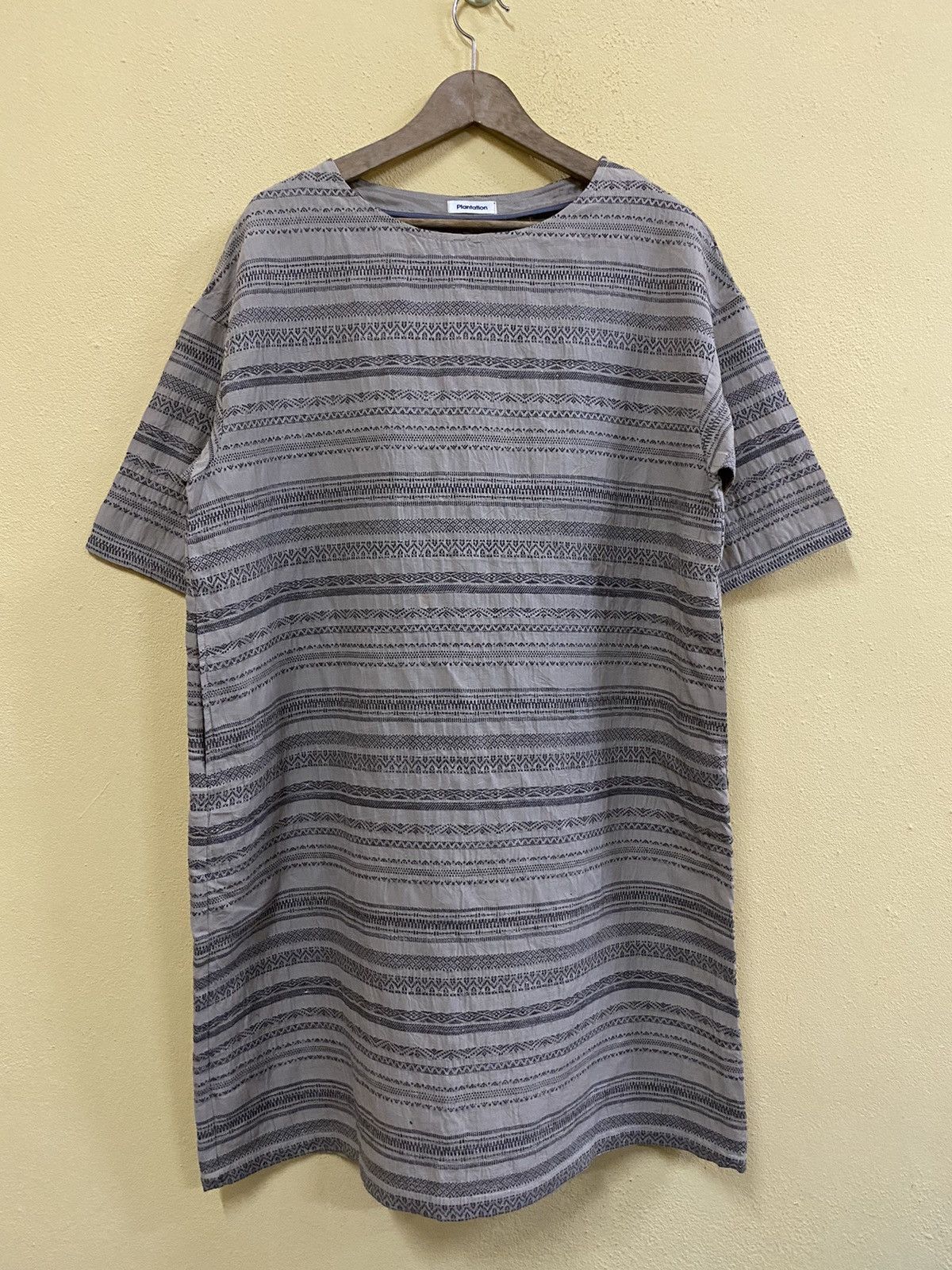 Designer × Issey Miyake × Japanese Brand PLANTATION BY ISSEY MIYAKE STRIPED SPLICED TEE Size M / US 6-8 / IT 42-44 - 1 Thumbnail