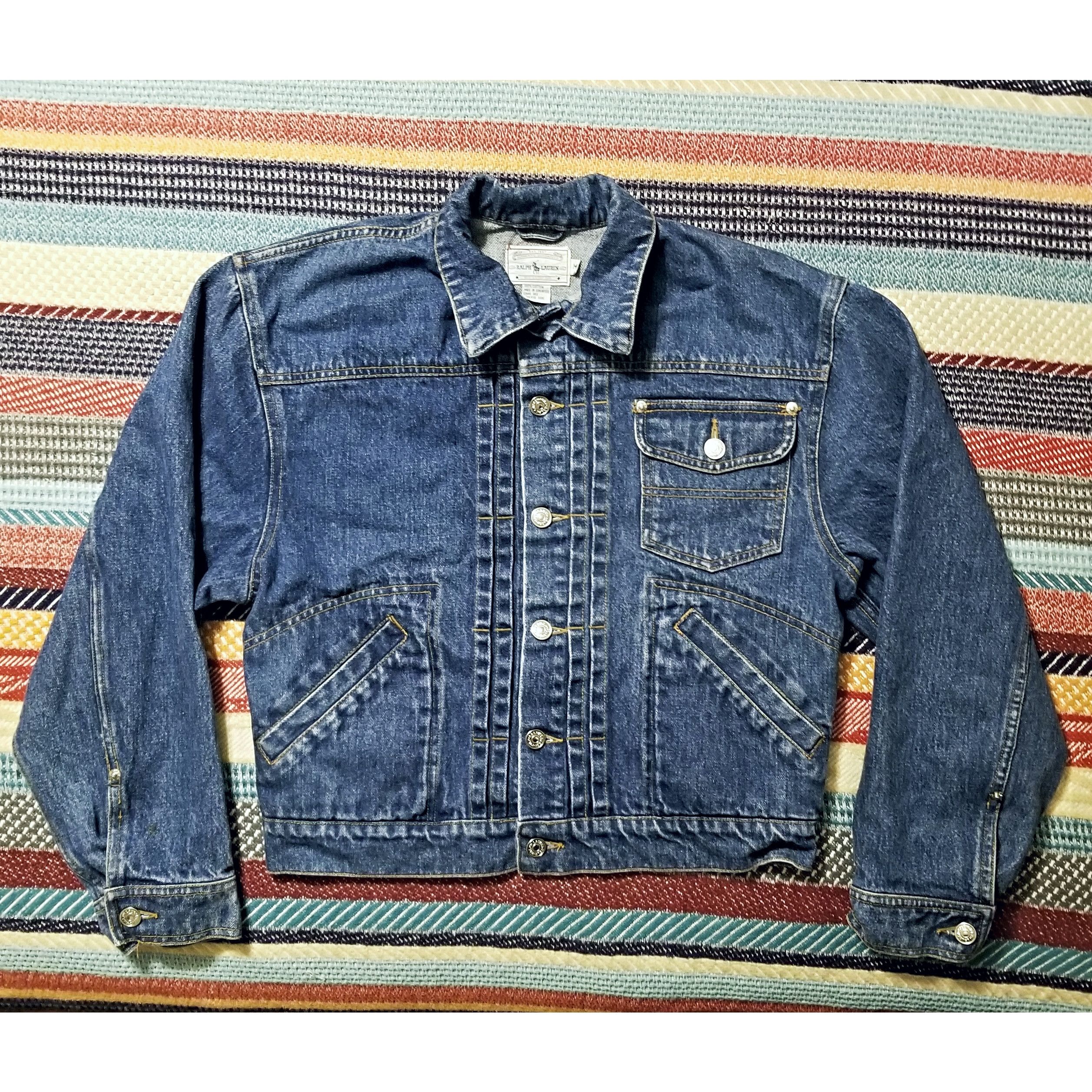 RRL Ralph Lauren VINTAGE 90s POLO RALPH LAUREN DENIM JACKET- WOMEN'S SIZE MED Size M / US 6-8 / IT 42-44 - 3 Thumbnail