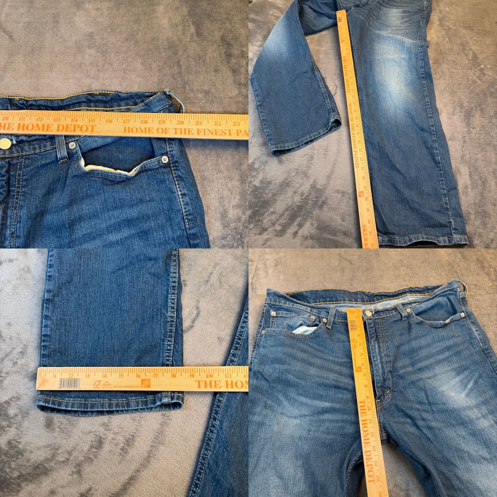 Levi's Levi's 505 Jeans Mens 40x32 Regular Fit Straight Leg Stretch Blue Denim Casual Size US 40 / EU 56 - 8 Thumbnail