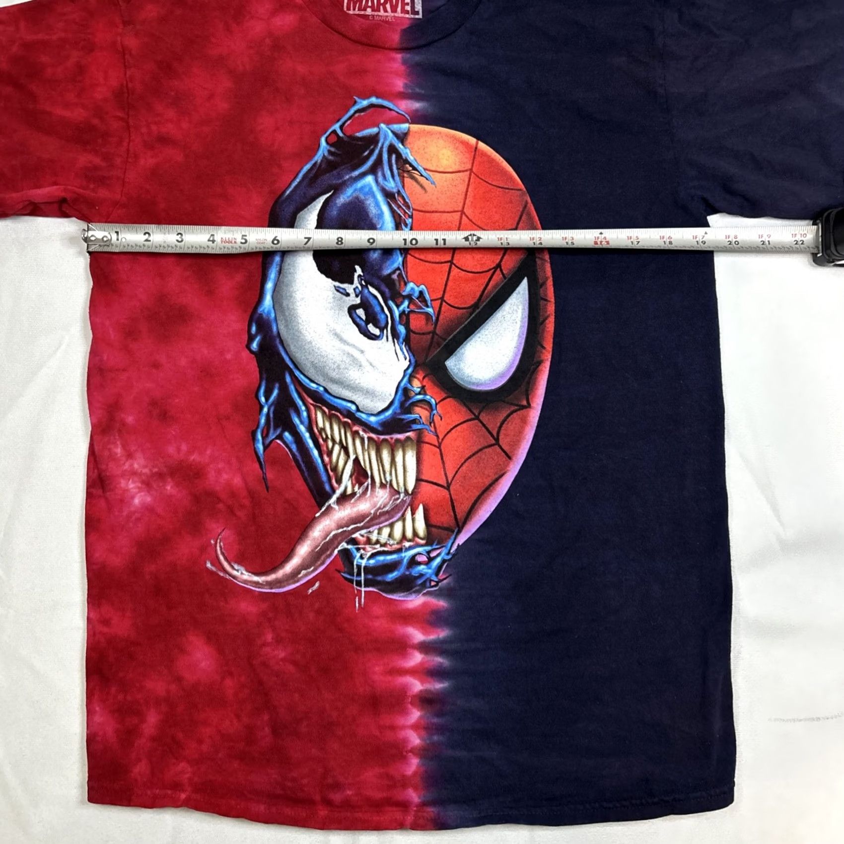 Vintage Marvel Spider-Man Venom Shirt Mens Medium Red Purple Tie Dye Universal Studio T-Shirt Graphic Print Regular Cotton Comics Size US M / EU 48-50 / 2 - 4 Thumbnail