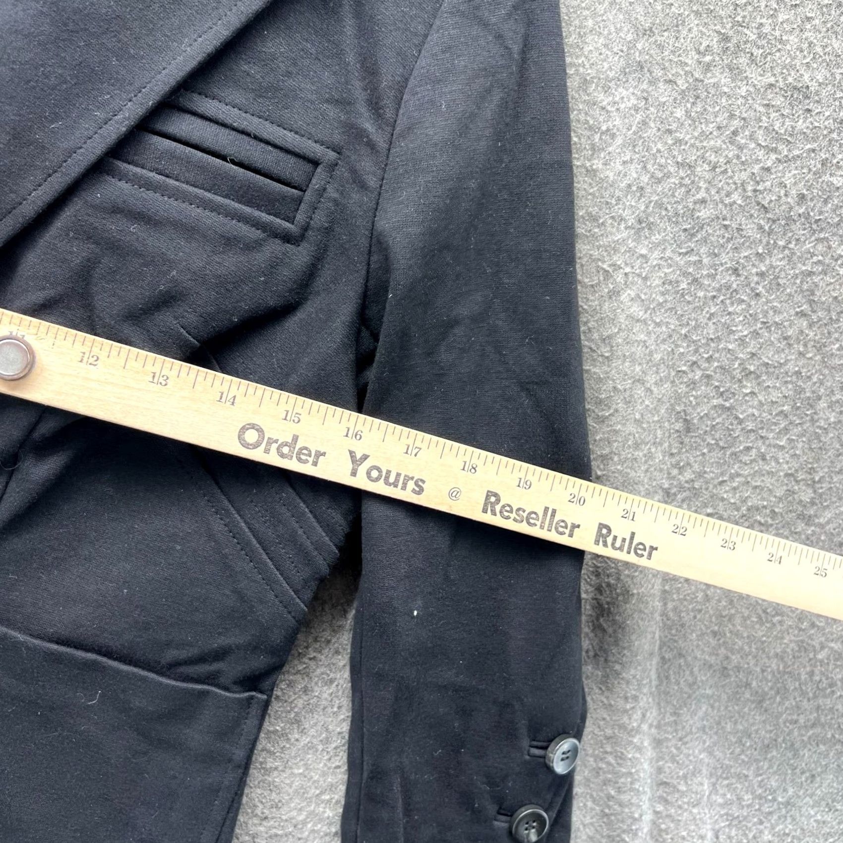 Diane von Furstenberg Diane von Furstenberg Blazer Womens 8 Black Cotton Blend 2 Button Jacket Cotton Dressy Suits Womens Fall Winter Spring Mens Girls Size M / US 6-8 / IT 42-44 - 3 Thumbnail