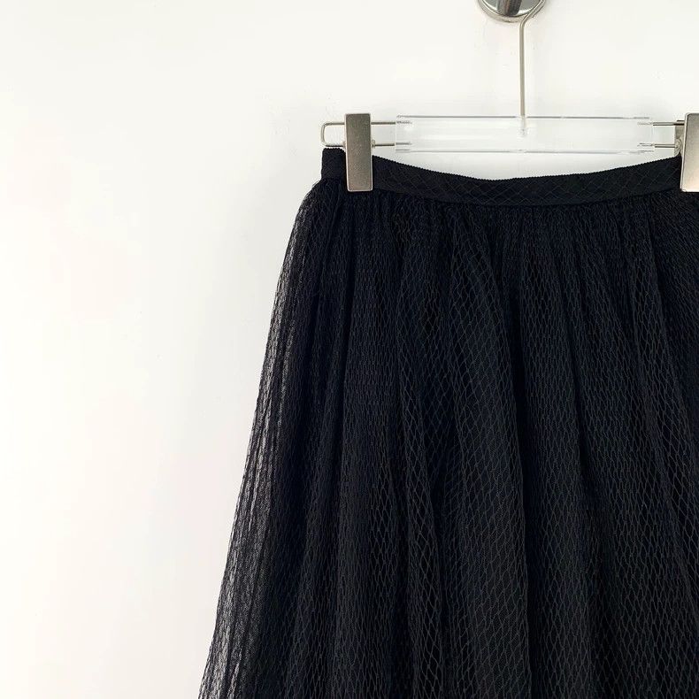 Dior Dior Black mesh casual skirt Size 24" / US 00 / IT 34 - 3 Thumbnail