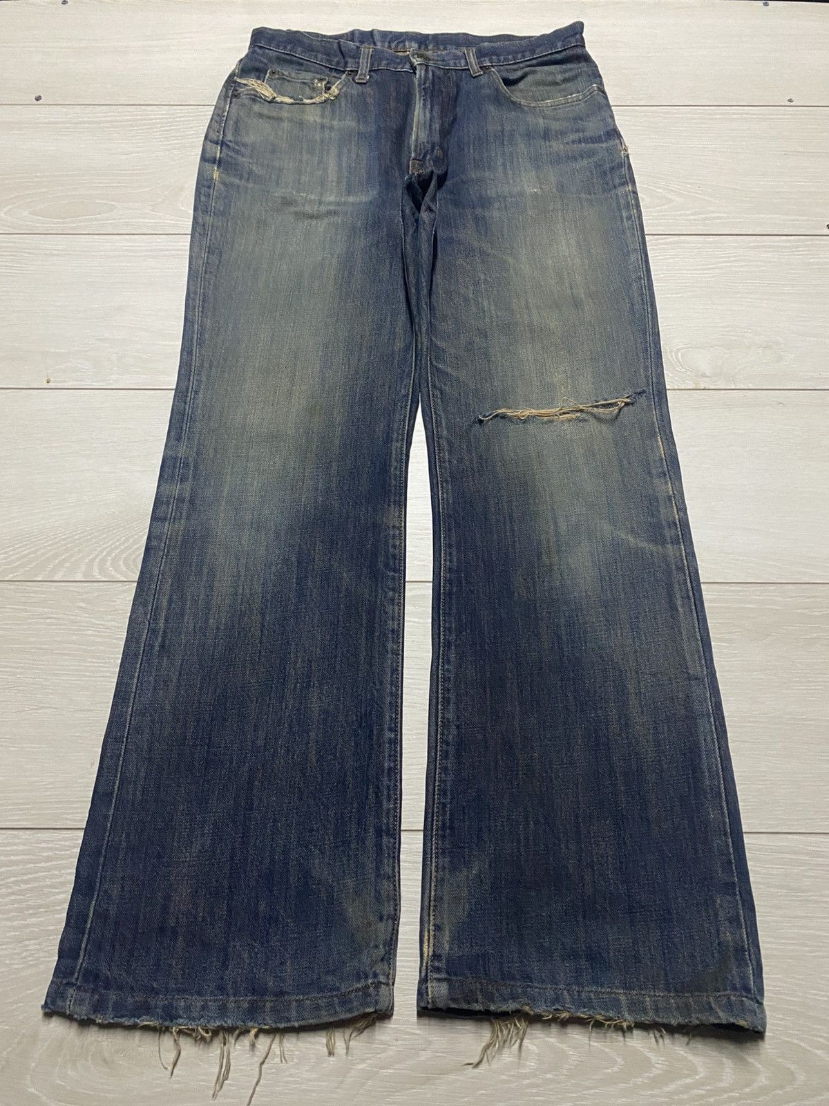 Hysteric Glamour Vintage Japanese Brand Gold Rush Bootcut Flare Jeans Size US 31 - 1 Thumbnail