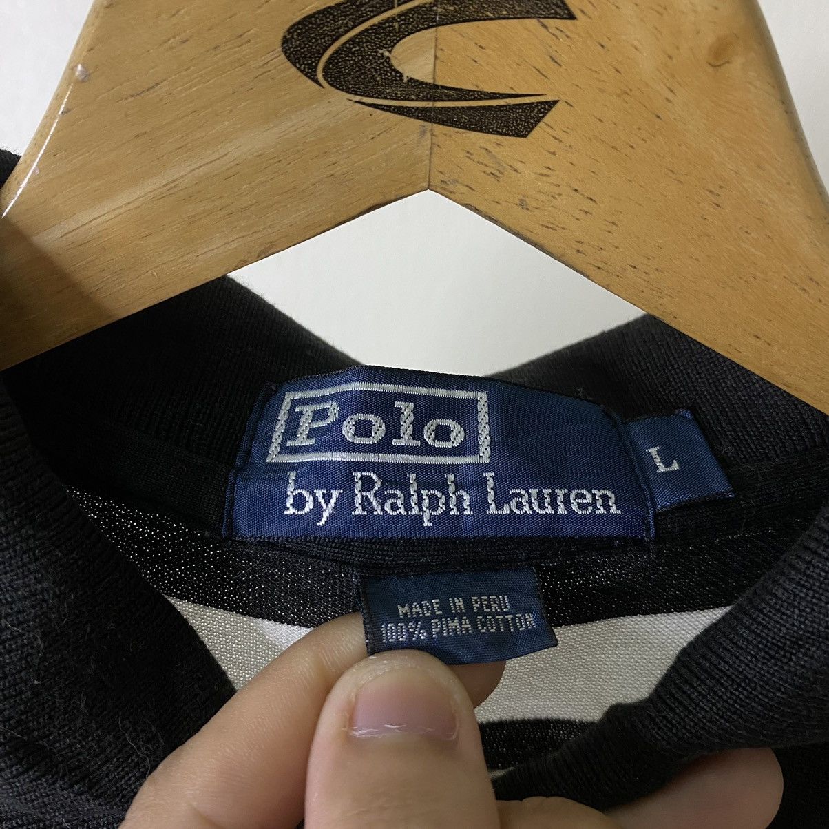 Polo Ralph Lauren Vintage Polo Ralph Lauren Stripes Polo Tee Size US L / EU 52-54 / 3 - 3 Thumbnail