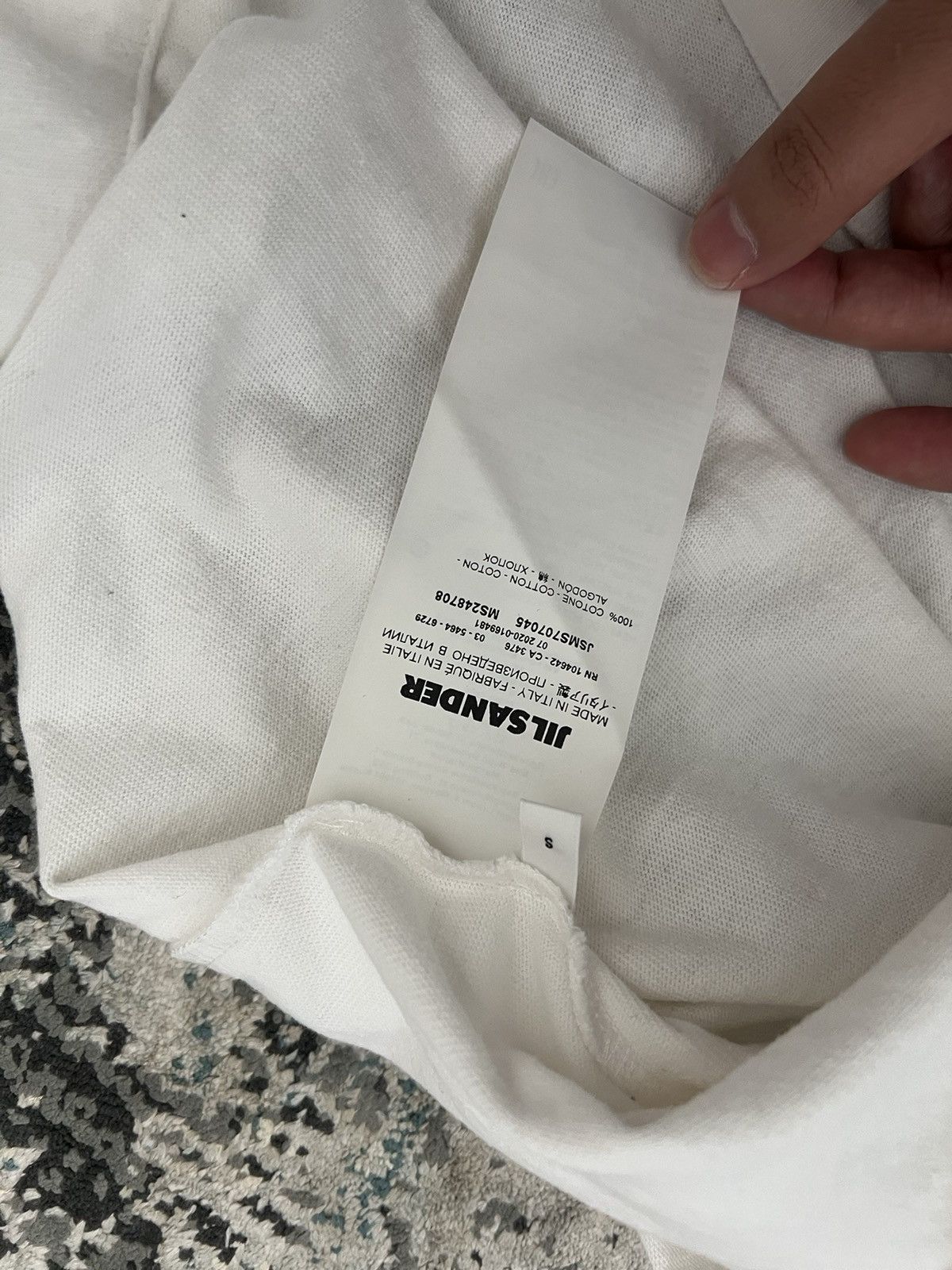 Jil Sander Jil Sander White Logo T-Shirt Size US S / EU 44-46 / 1 - 5 Thumbnail