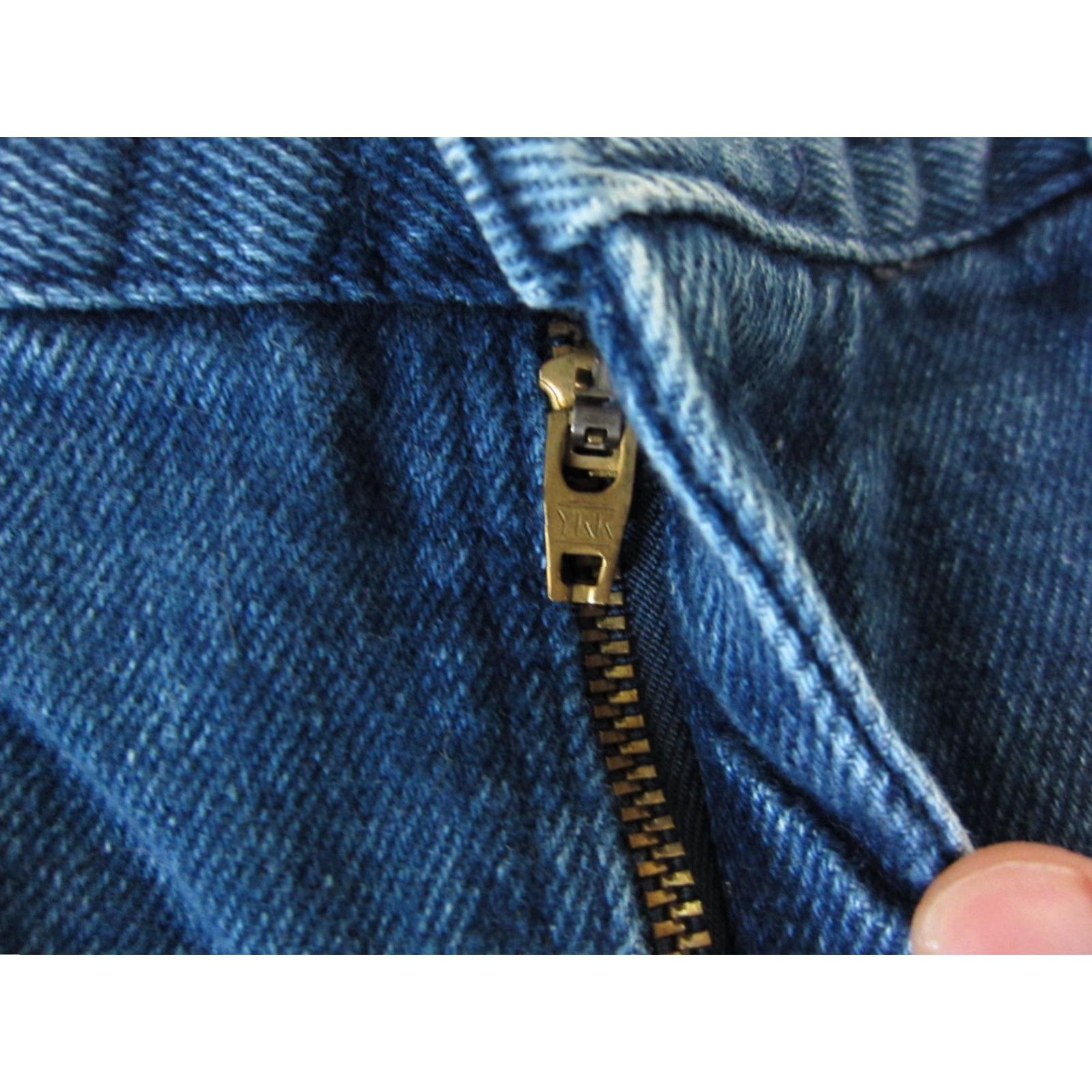 Lee VINTAGE Lee Jeans Shorts Womens Blue Denim Cotton Jorts 14 29 in Blue Denim Jeans 70s 80s Mens Womens Boys Girls Size 29" - 5 Thumbnail
