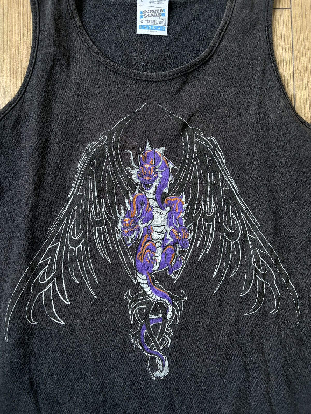 Vintage 80’s Dragons Fantasy Tribal Vintage Tank Top Size US L / EU 52-54 / 3 - 4 Thumbnail