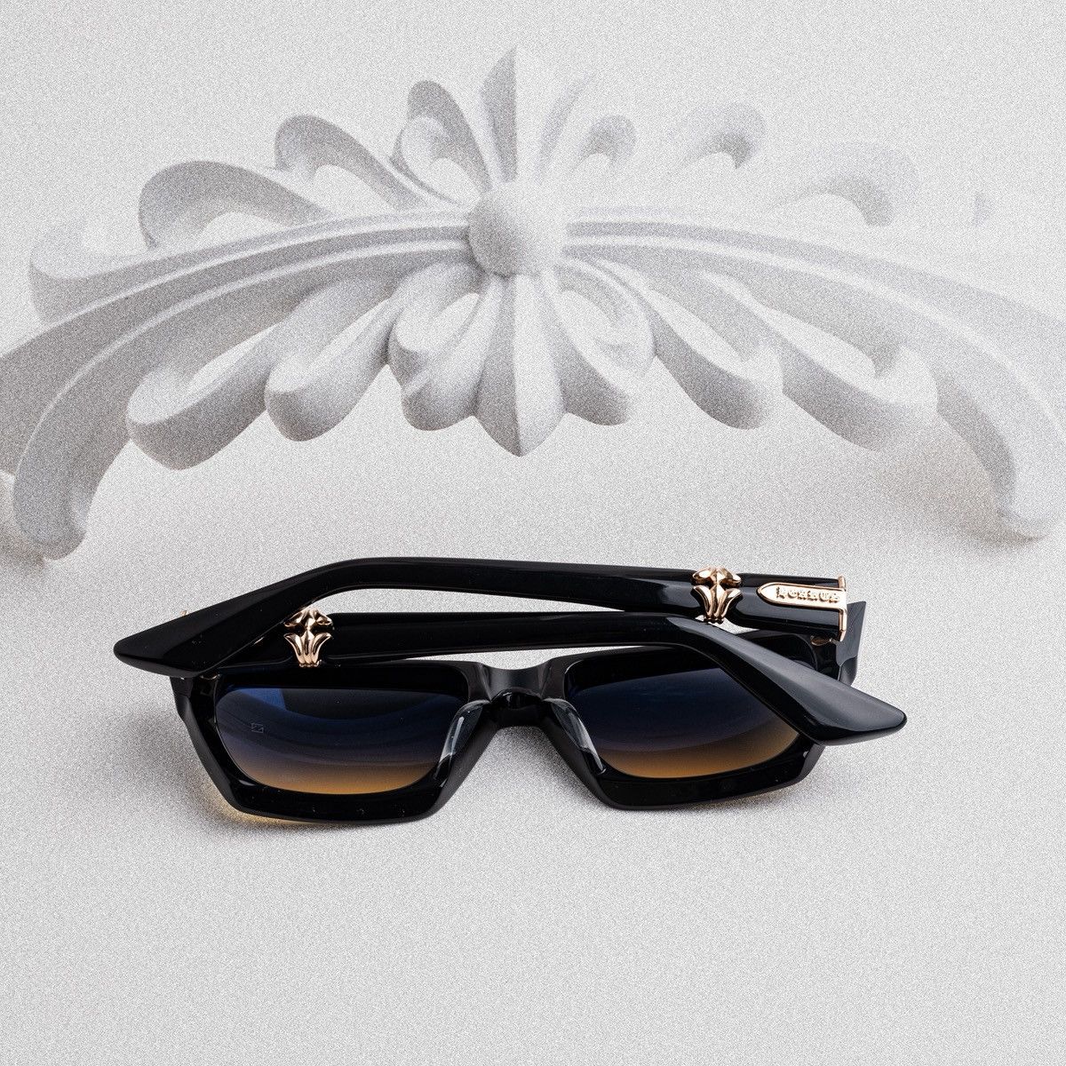 Chrome Hearts CHROME HEARTS CLITERALLY BLACK-18KGP SUNGLASSES Size ONE SIZE - 7 Thumbnail