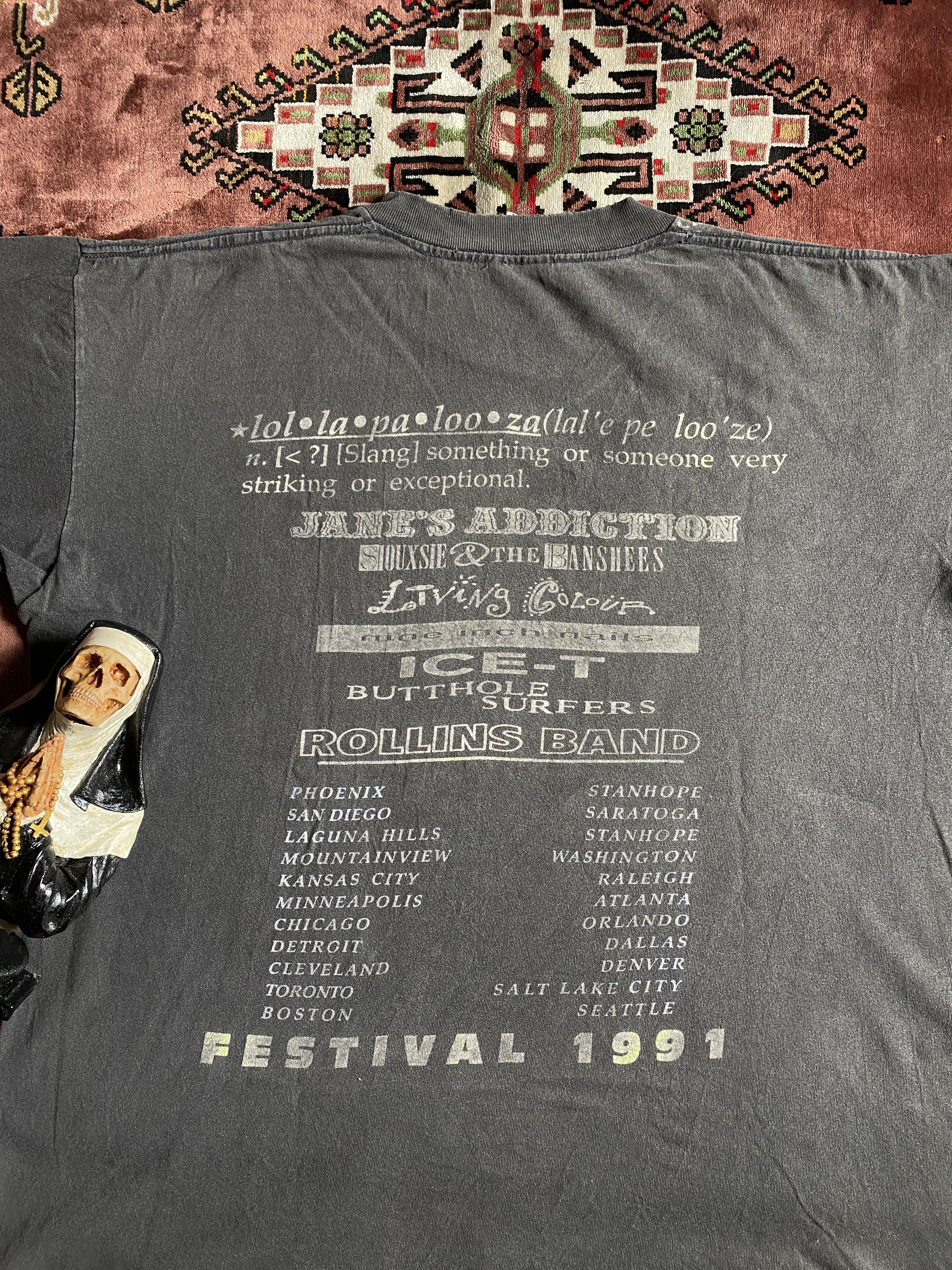 Band Tees Vintage Lollapalooza Music Festival 1991 Size US XL / EU 56 / 4 - 9 Thumbnail